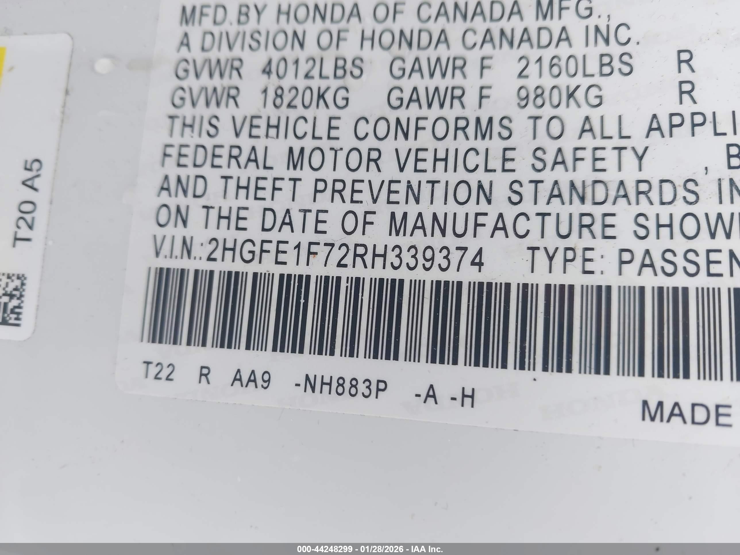 HONDA CIVIC image 9