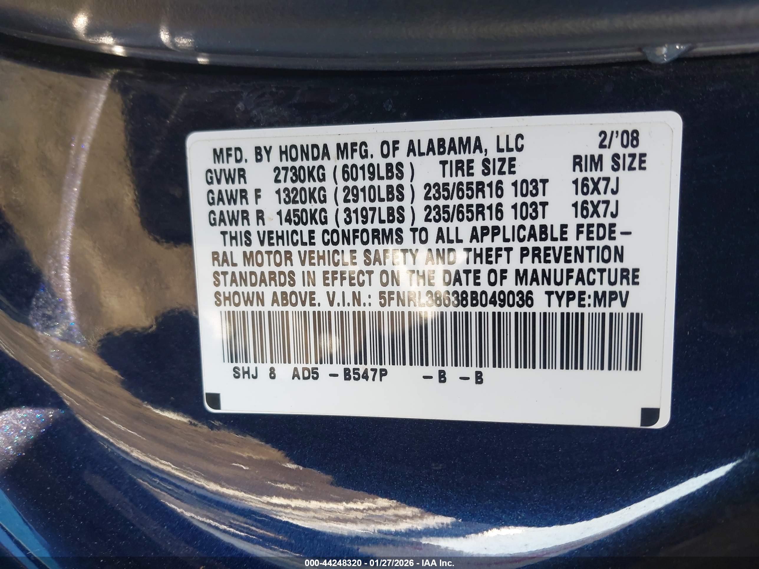 HONDA ODYSSEY image 9