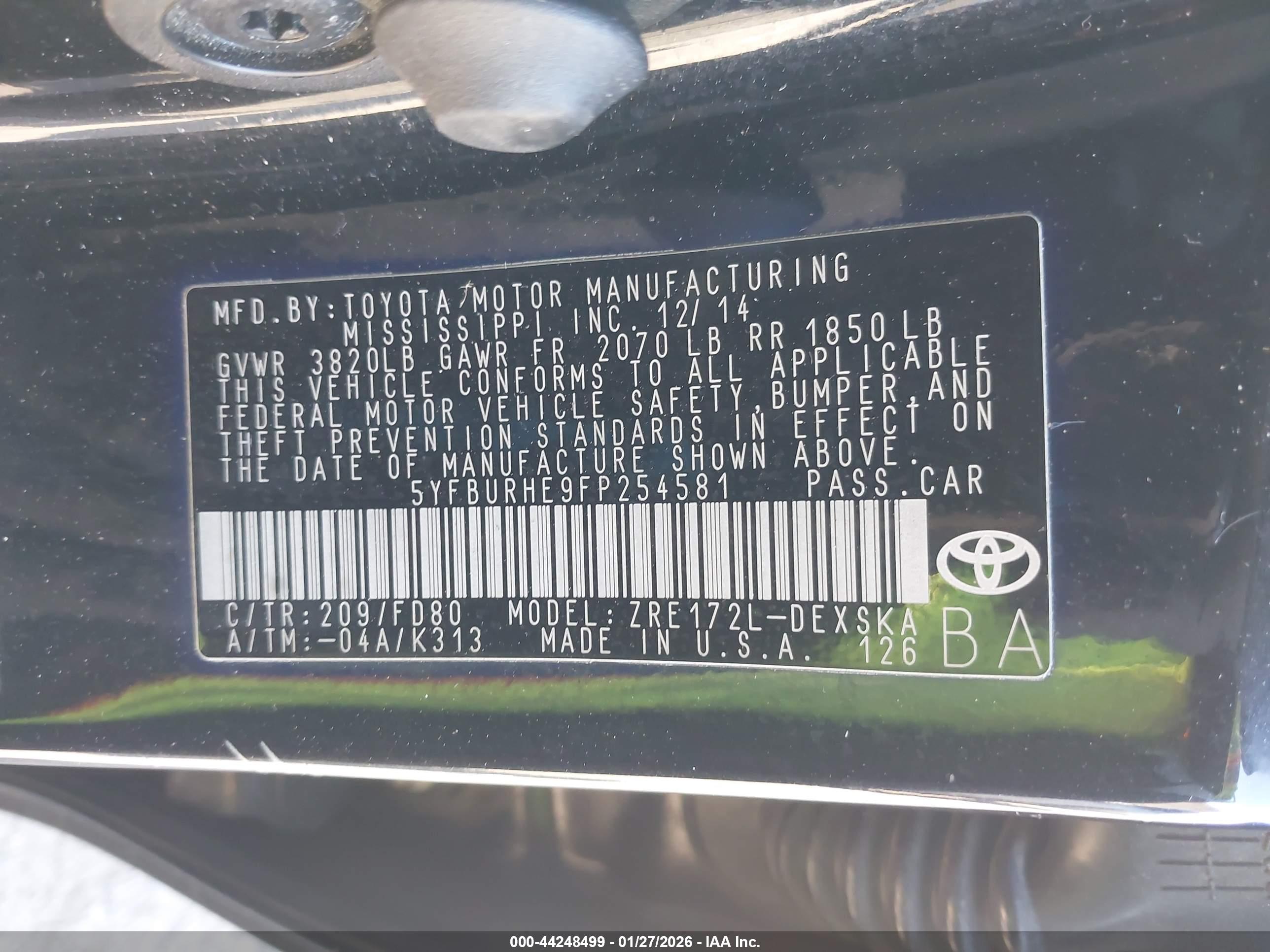 TOYOTA COROLLA image 9