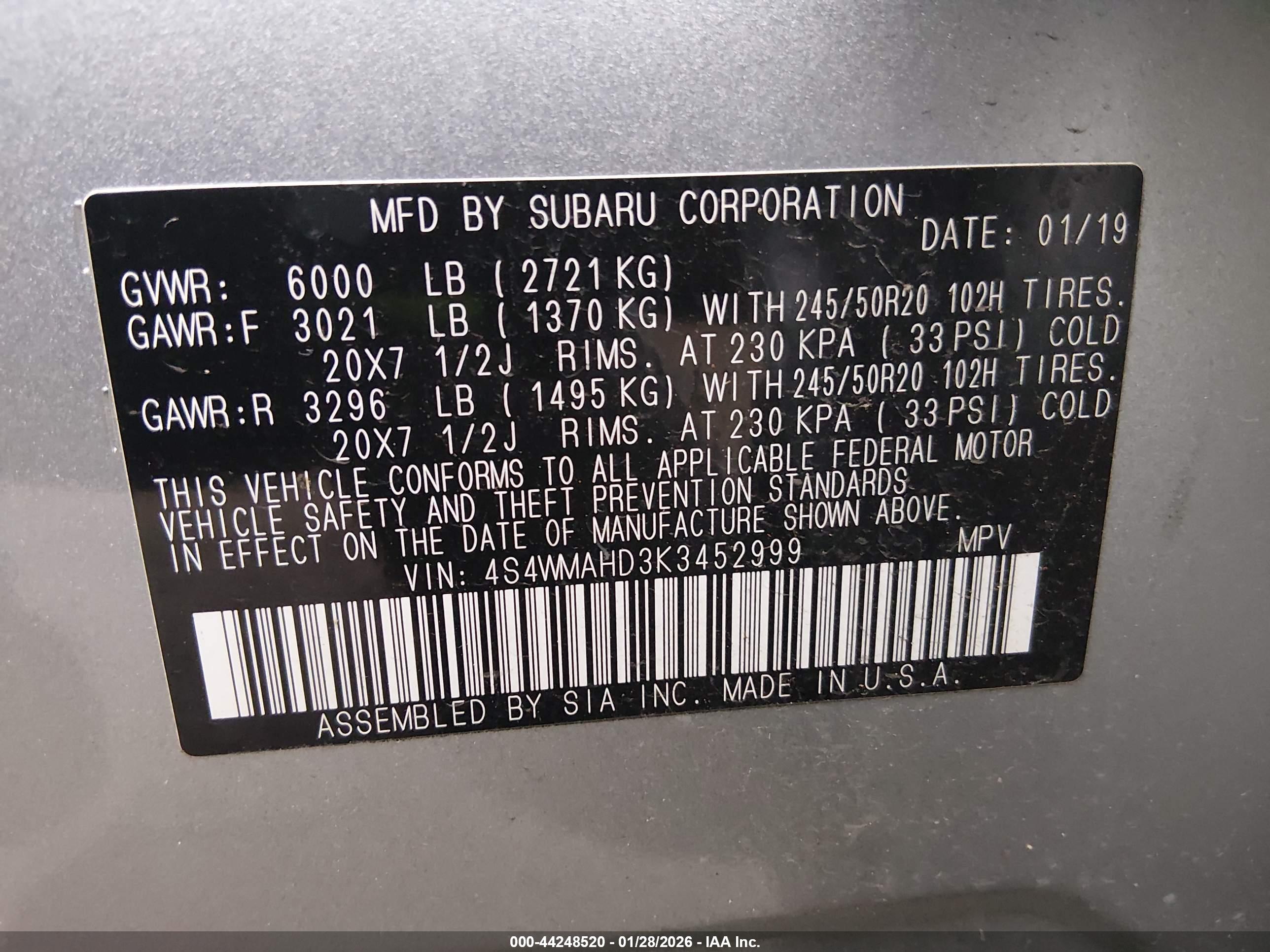 SUBARU ASCENT image 9