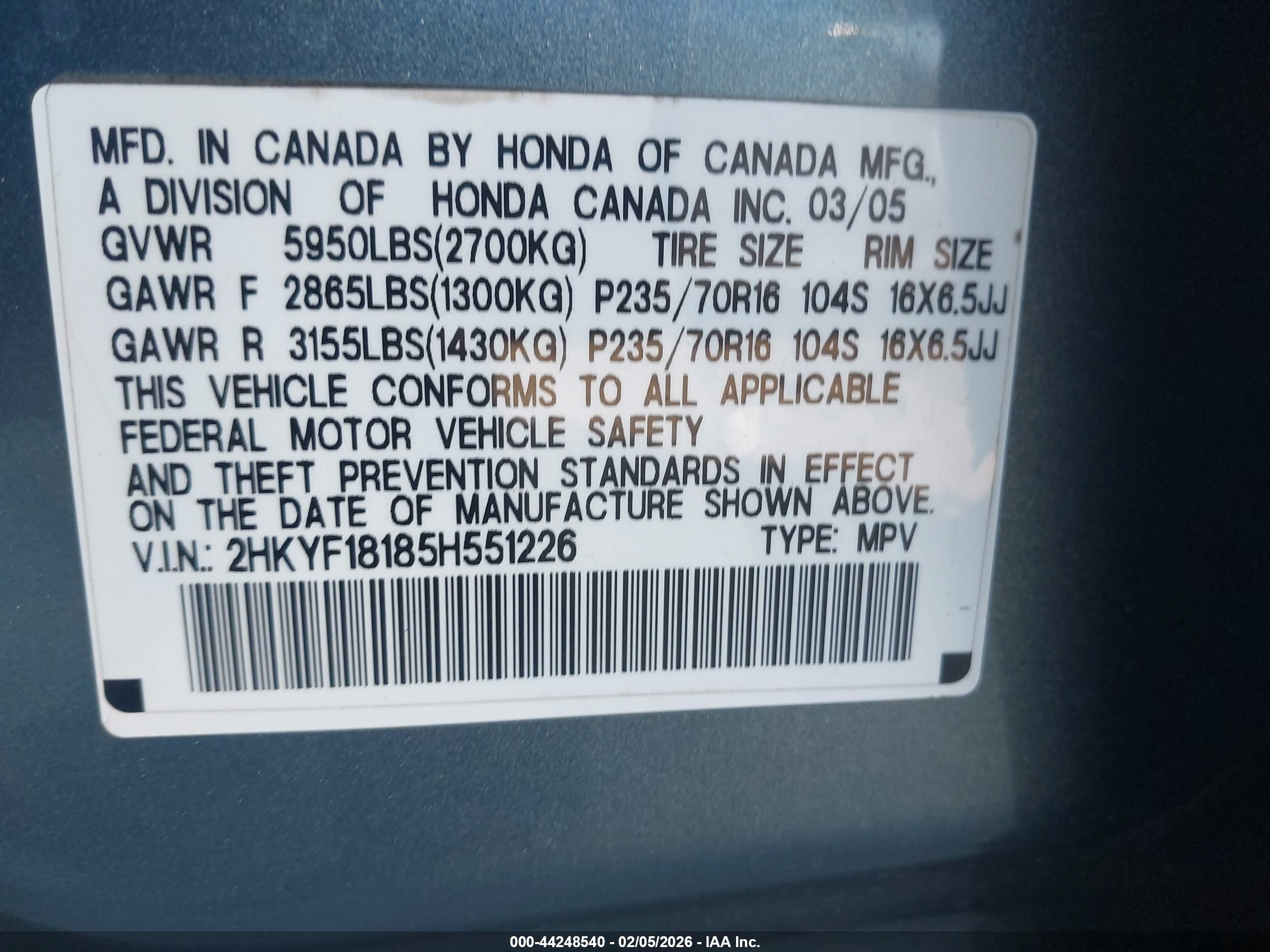 HONDA PILOT image 9