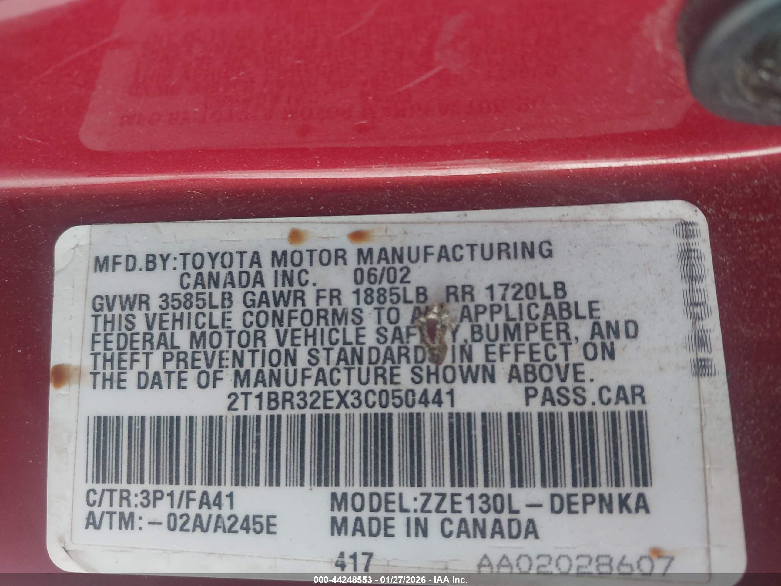 TOYOTA COROLLA image 9