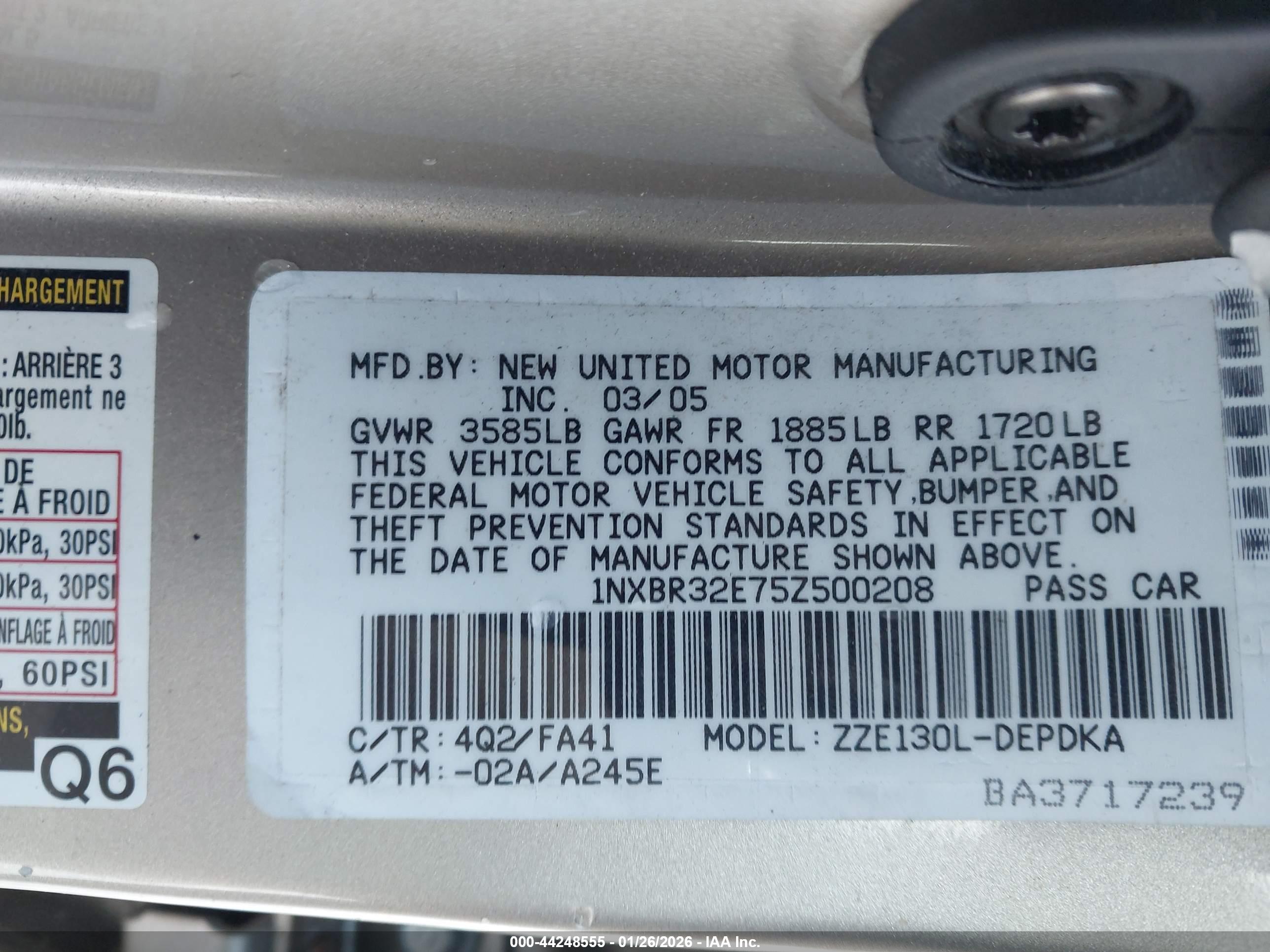 TOYOTA COROLLA image 9