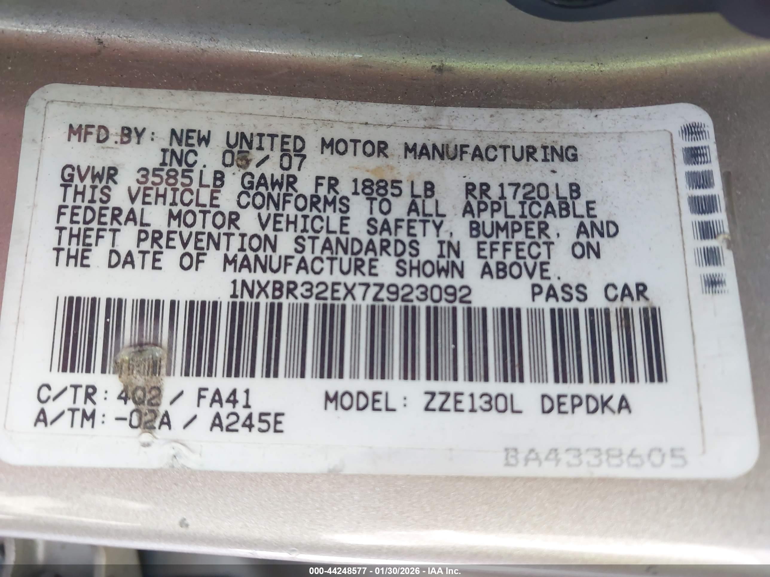 TOYOTA COROLLA image 9