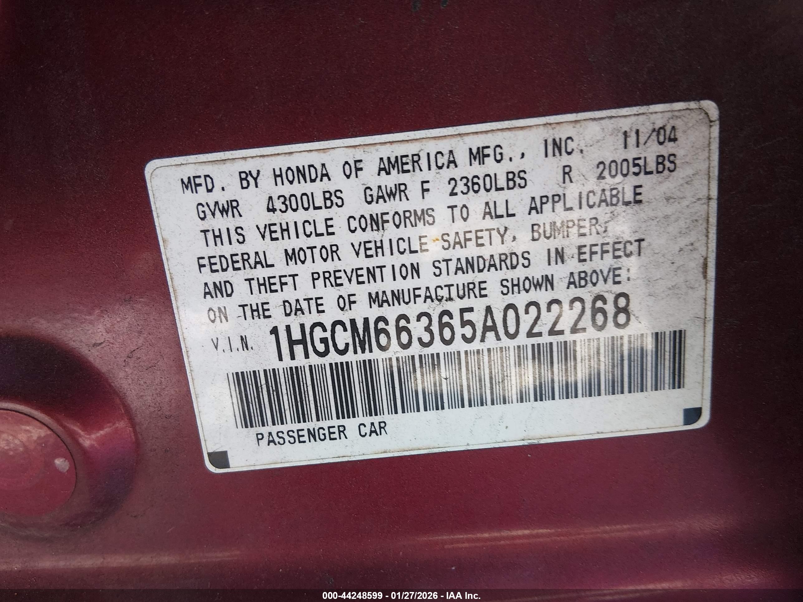HONDA ACCORD image 9