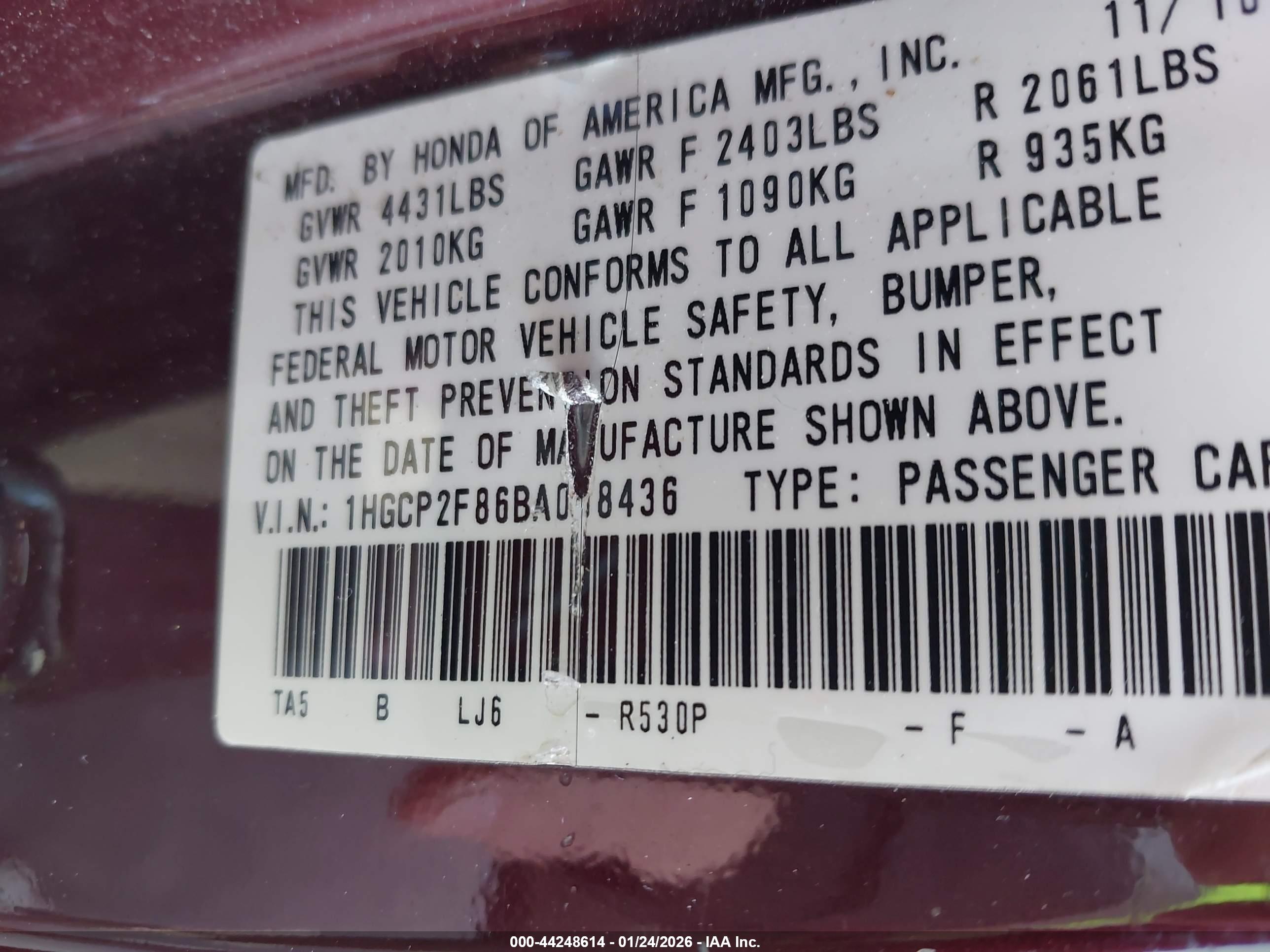 HONDA ACCORD image 9