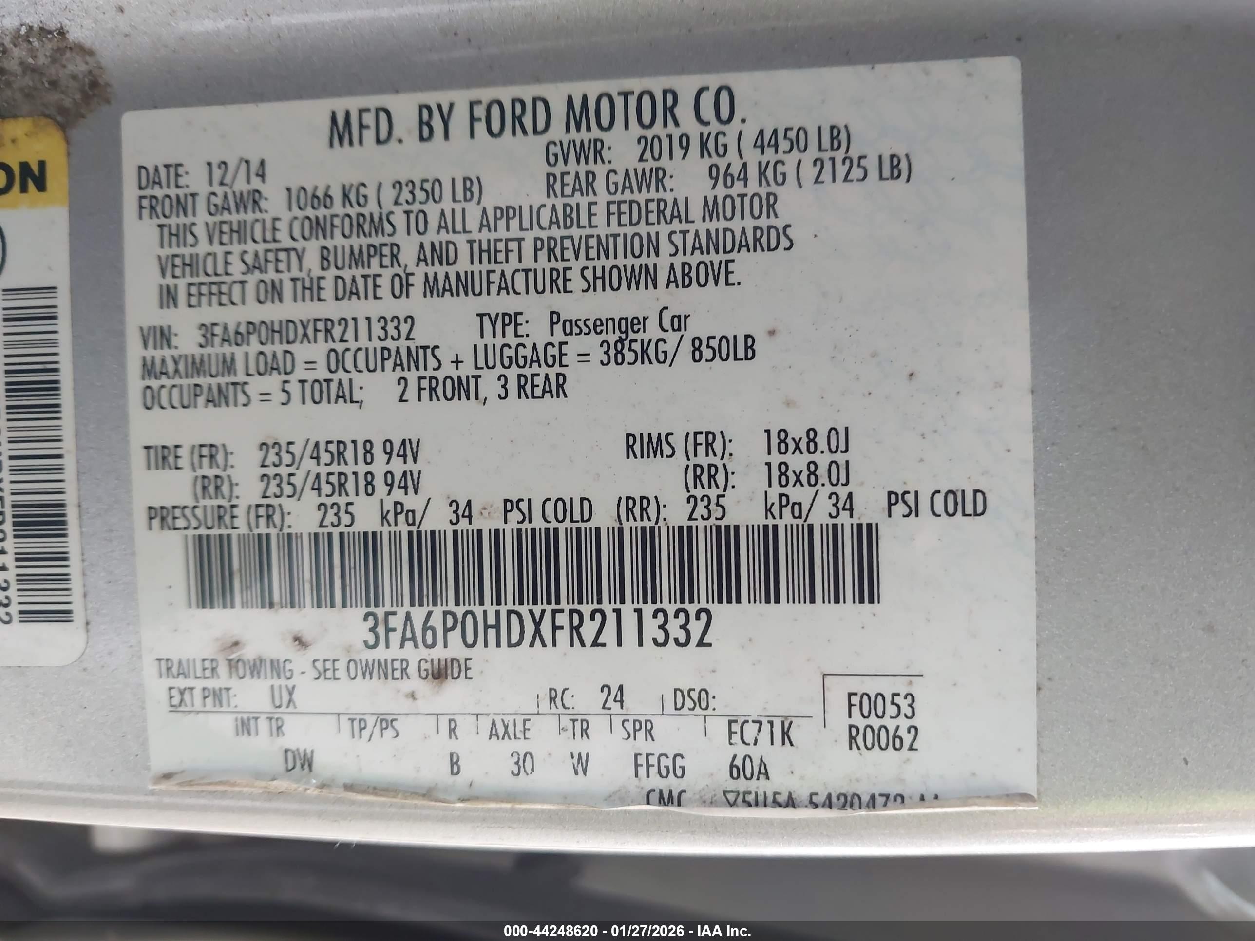 FORD FUSION image 9