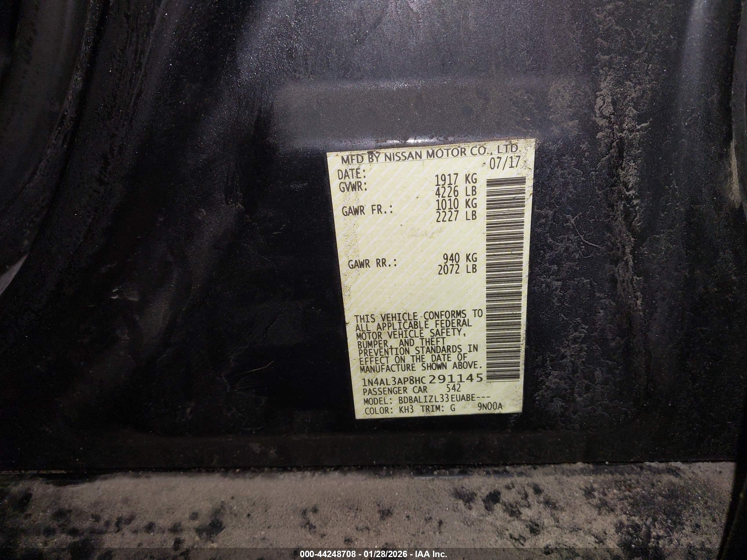 NISSAN ALTIMA image 9