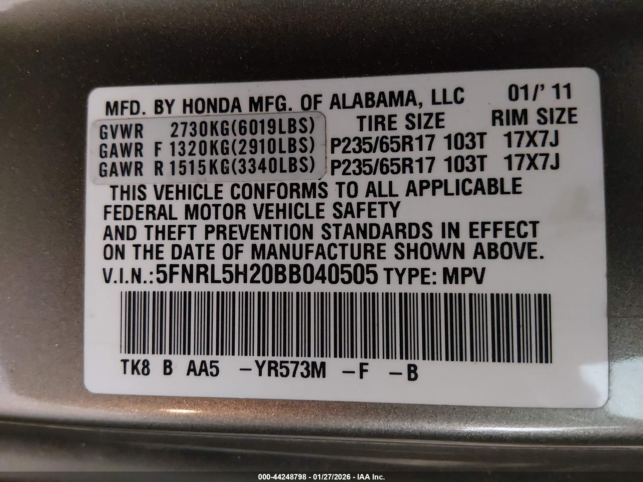 HONDA ODYSSEY image 9