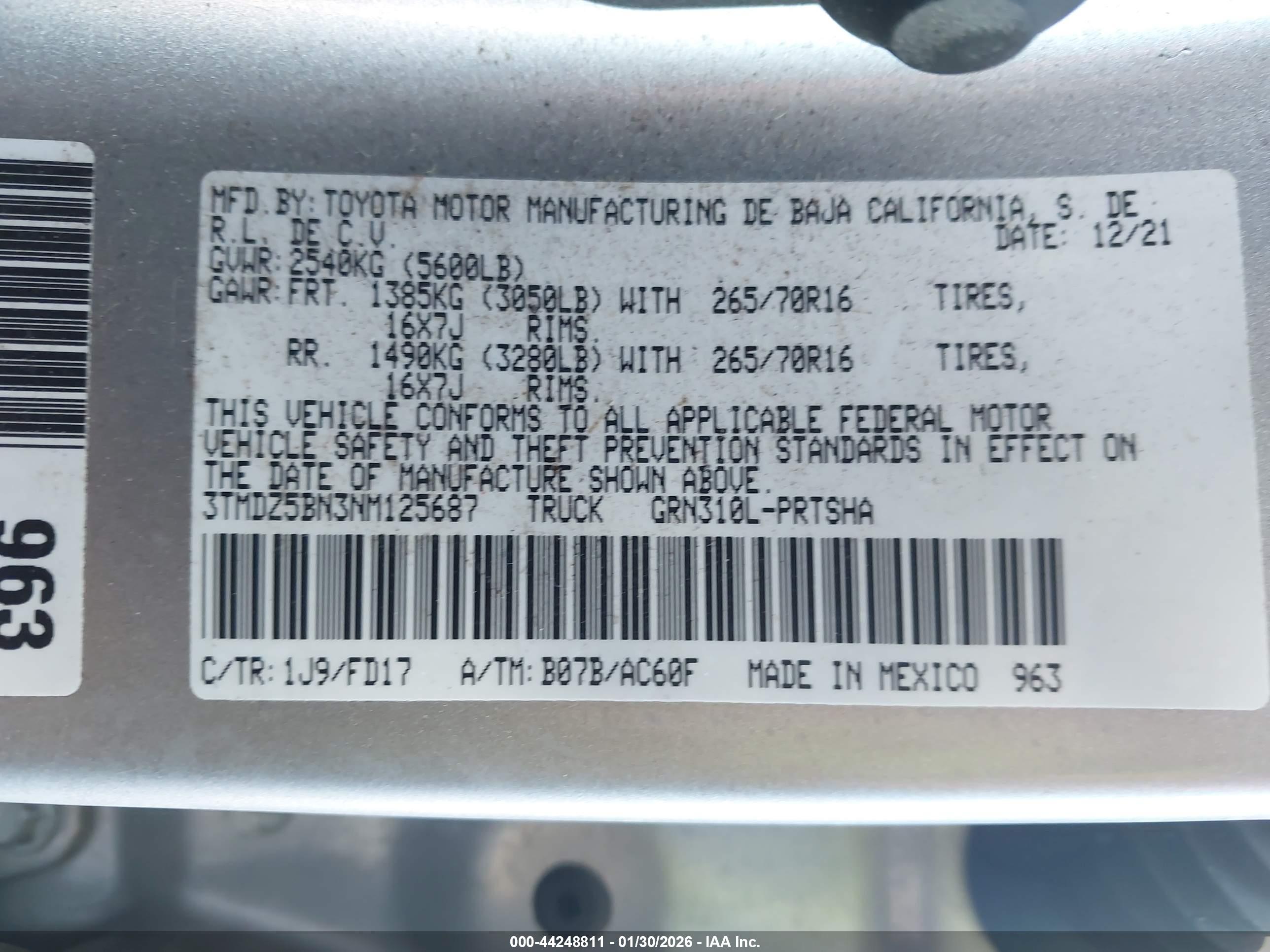 TOYOTA TACOMA image 9