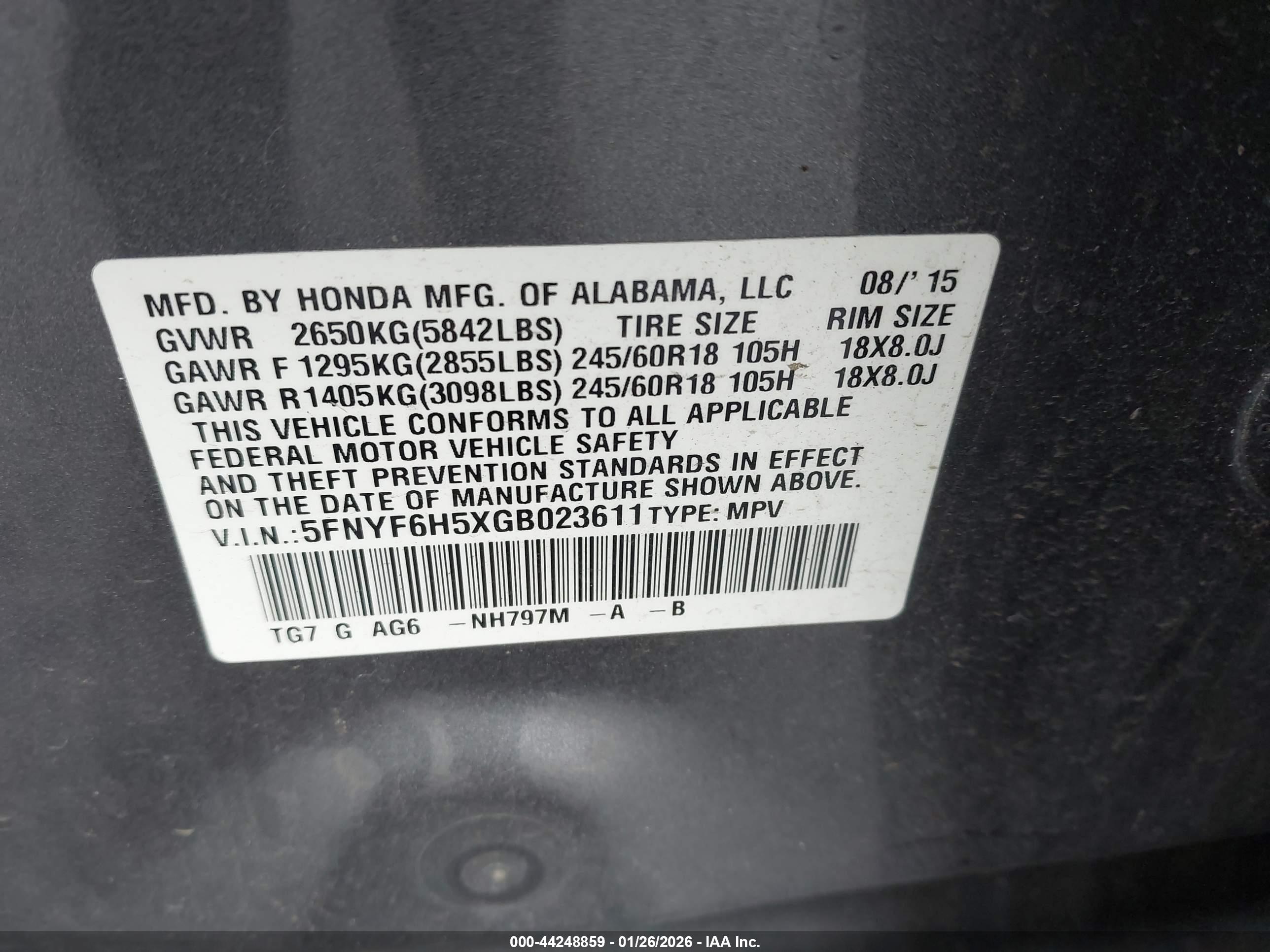 HONDA PILOT image 9
