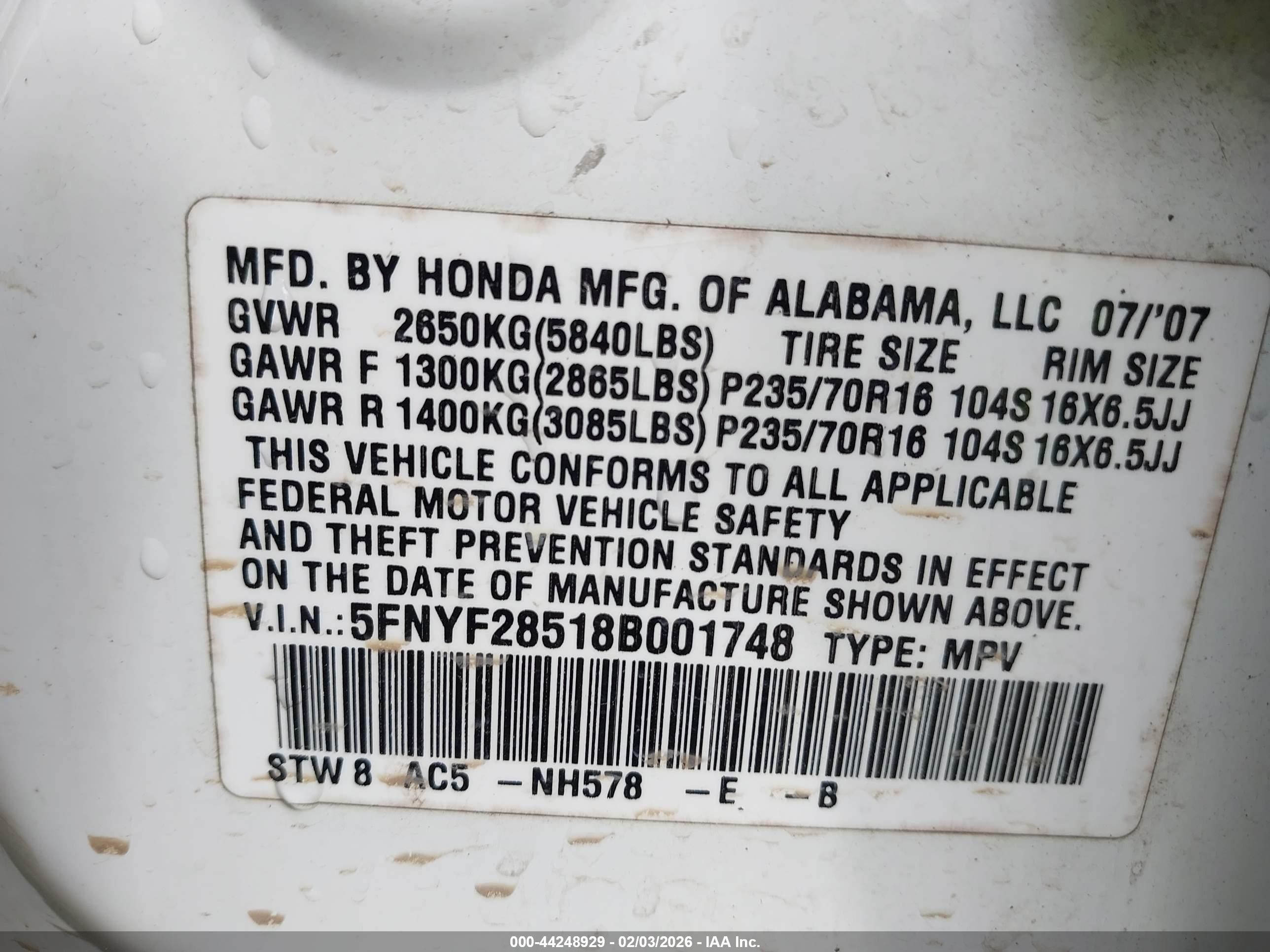 HONDA PILOT image 9