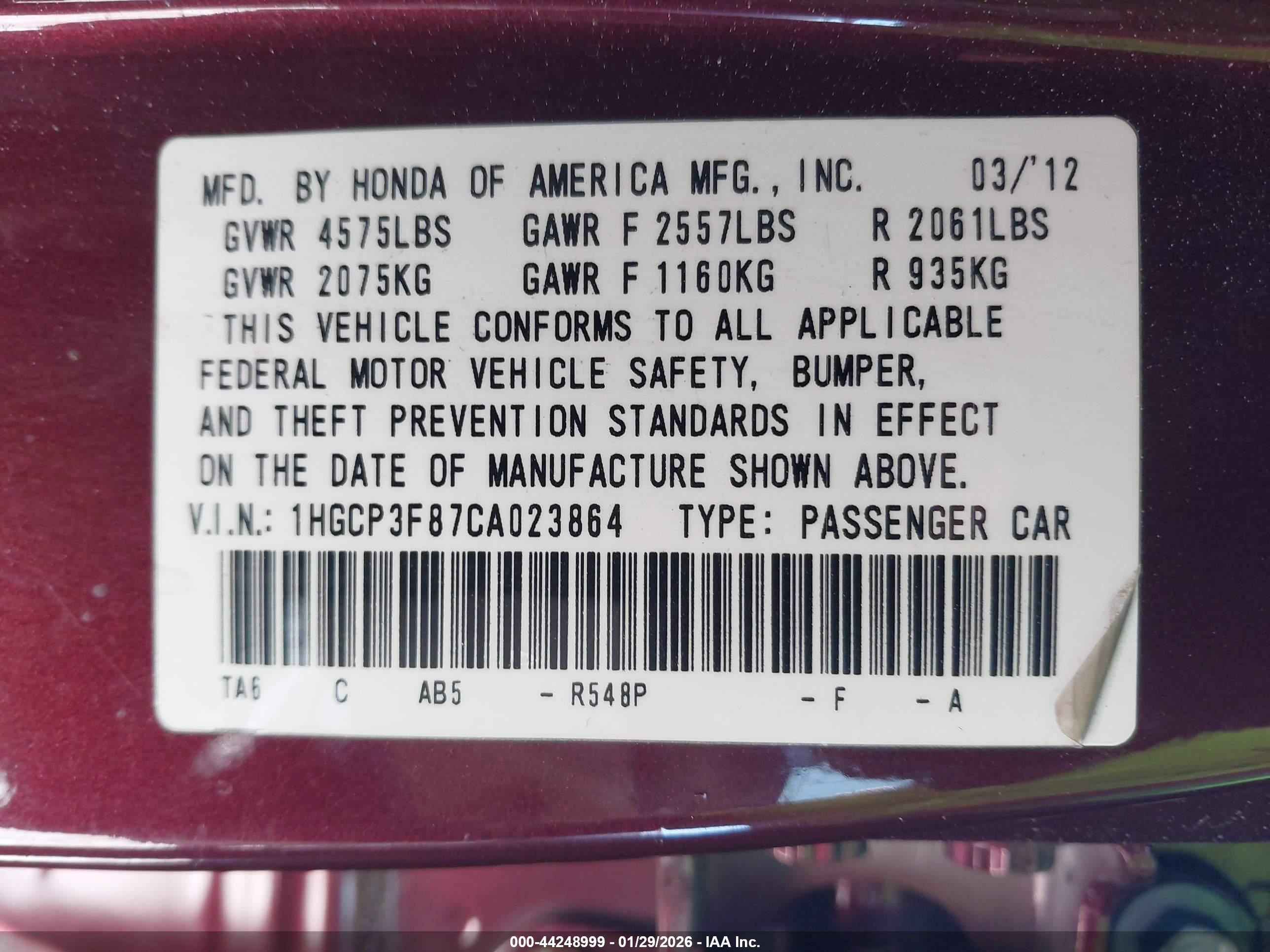 HONDA ACCORD image 9