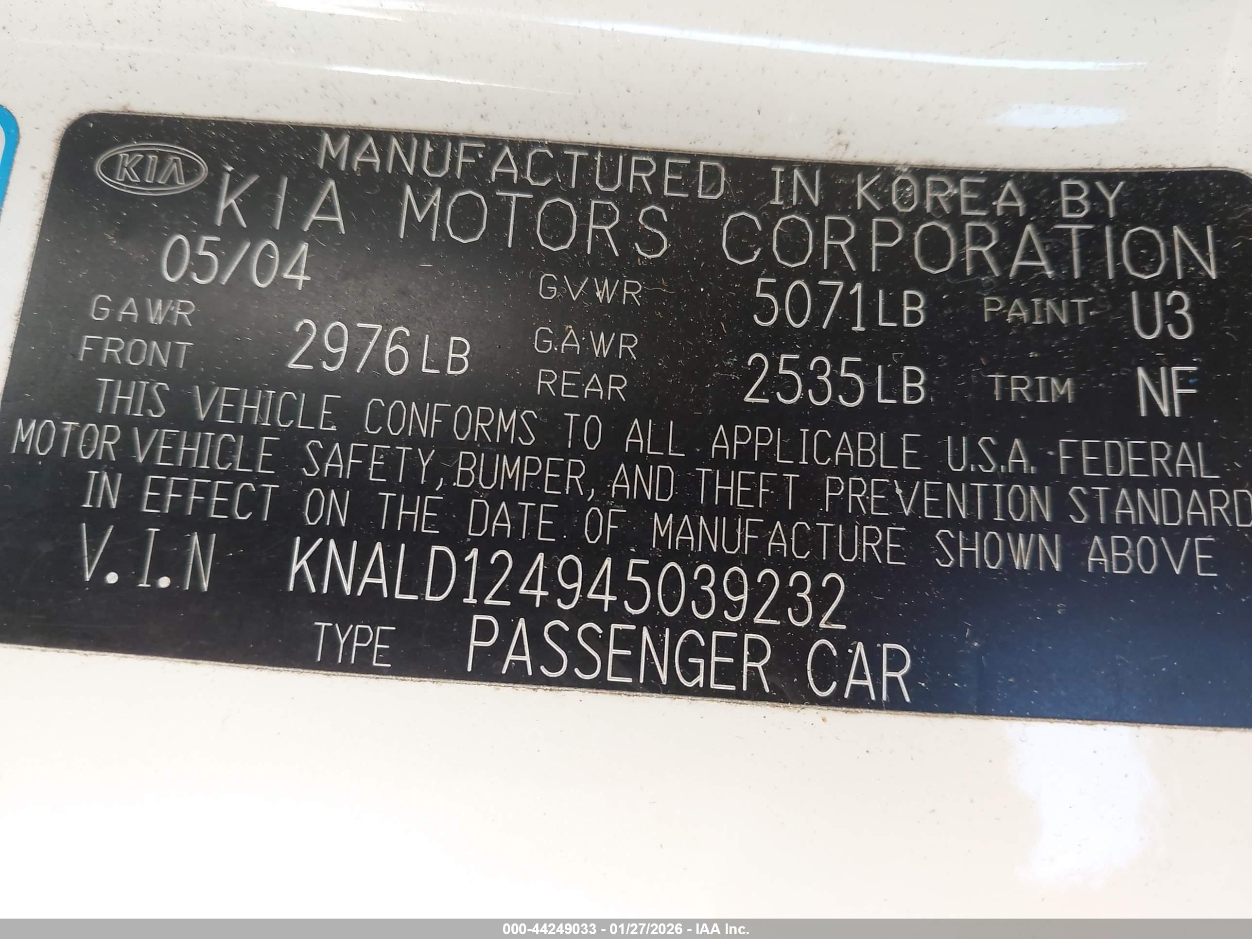 KIA AMANTI image 9