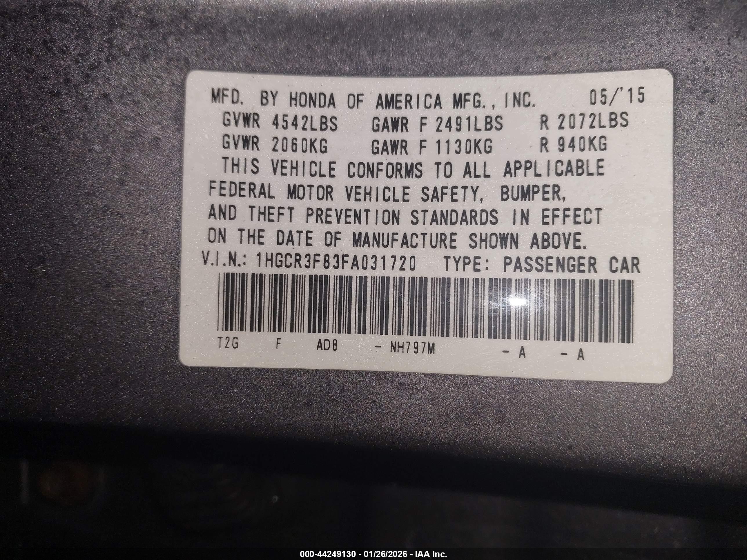 HONDA ACCORD image 9