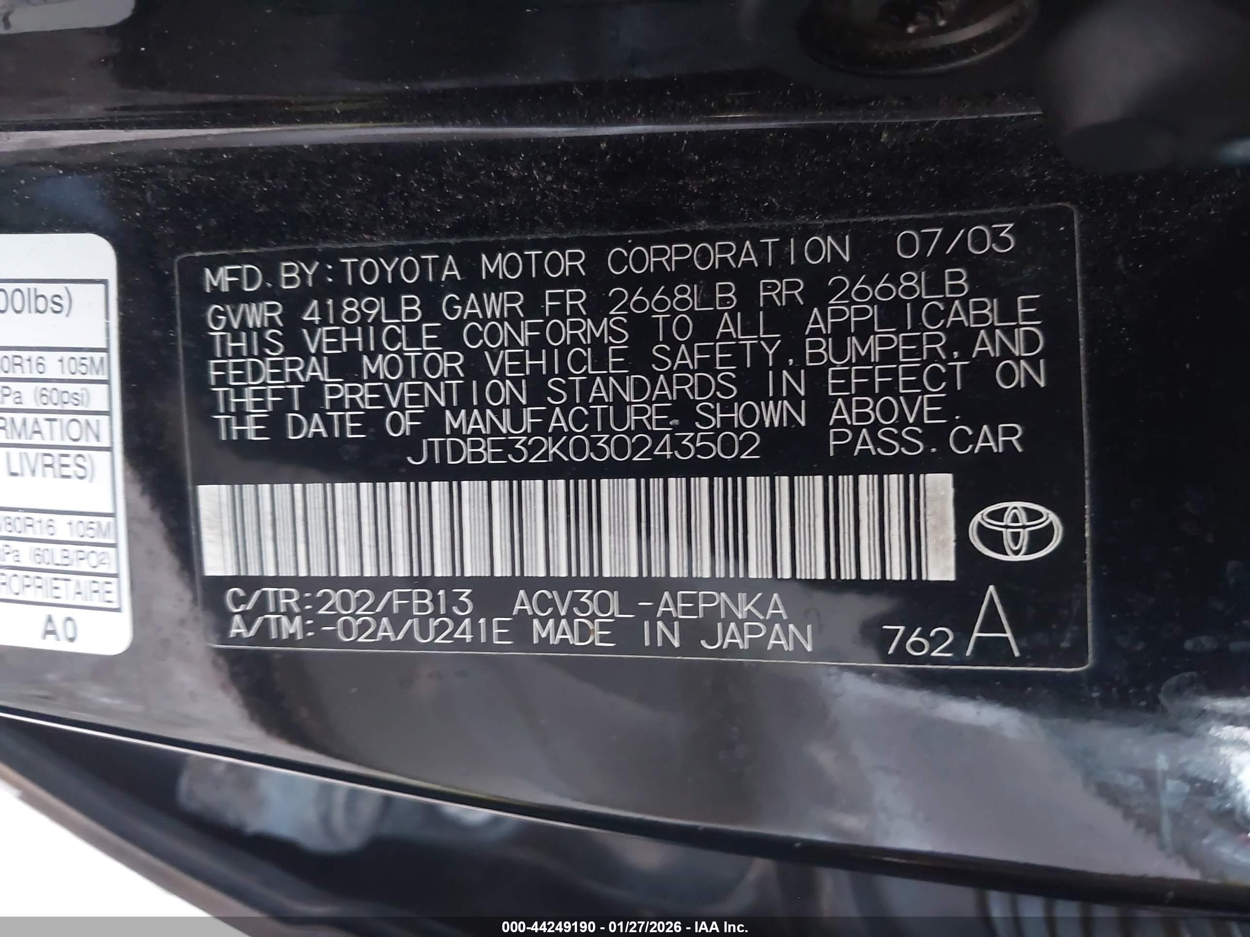 TOYOTA CAMRY image 9