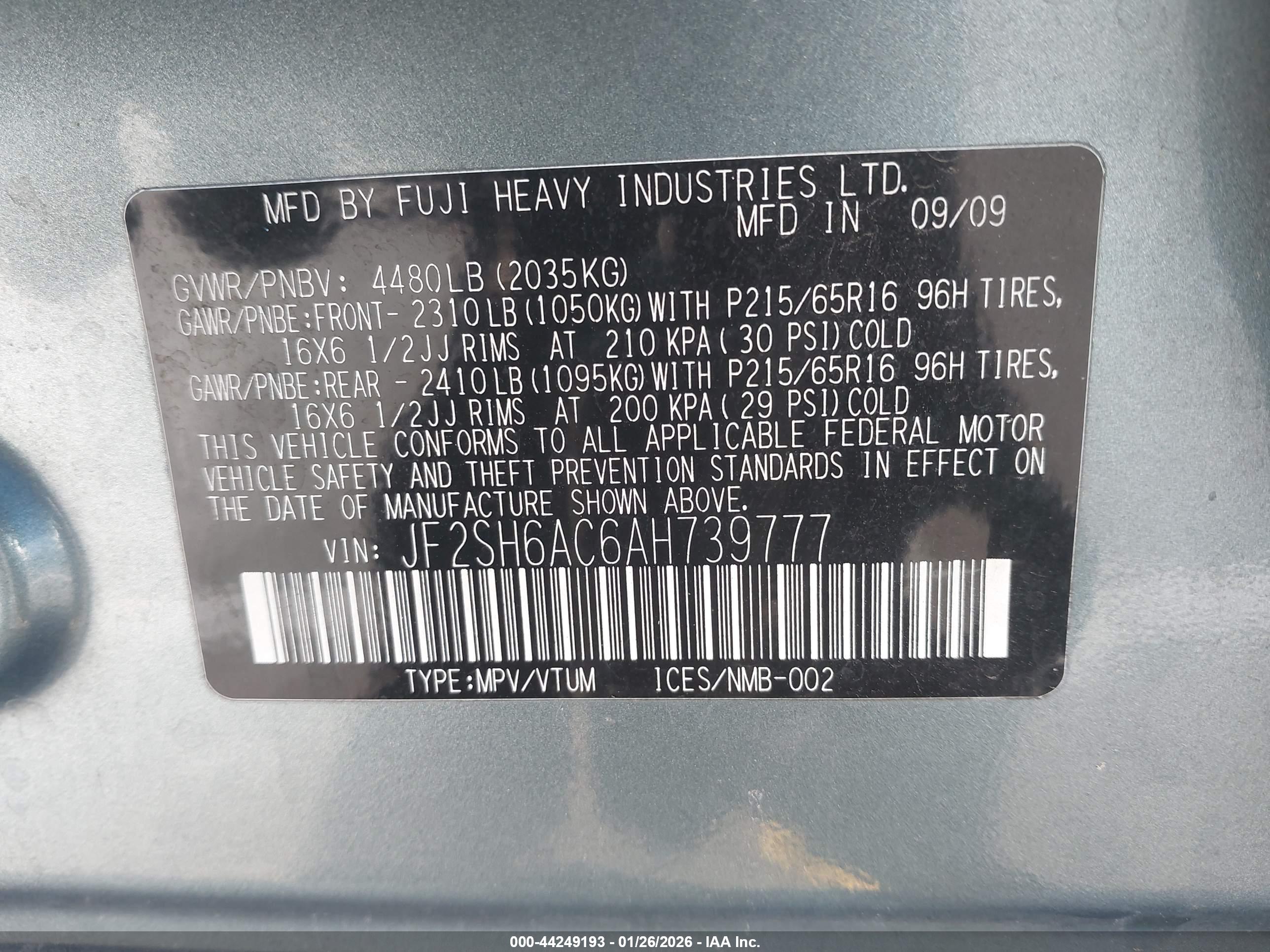 SUBARU FORESTER image 9