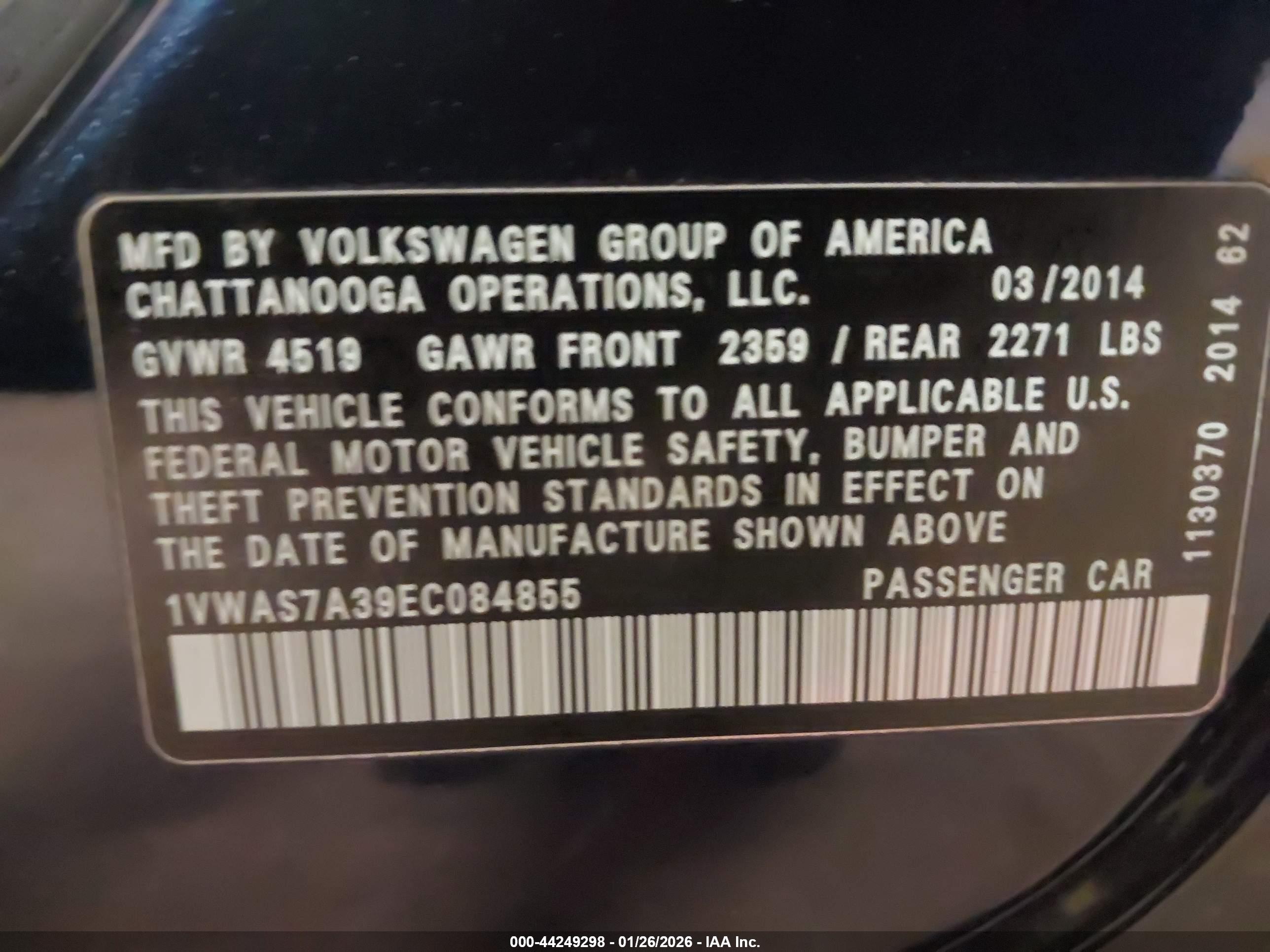 VOLKSWAGEN PASSAT image 9