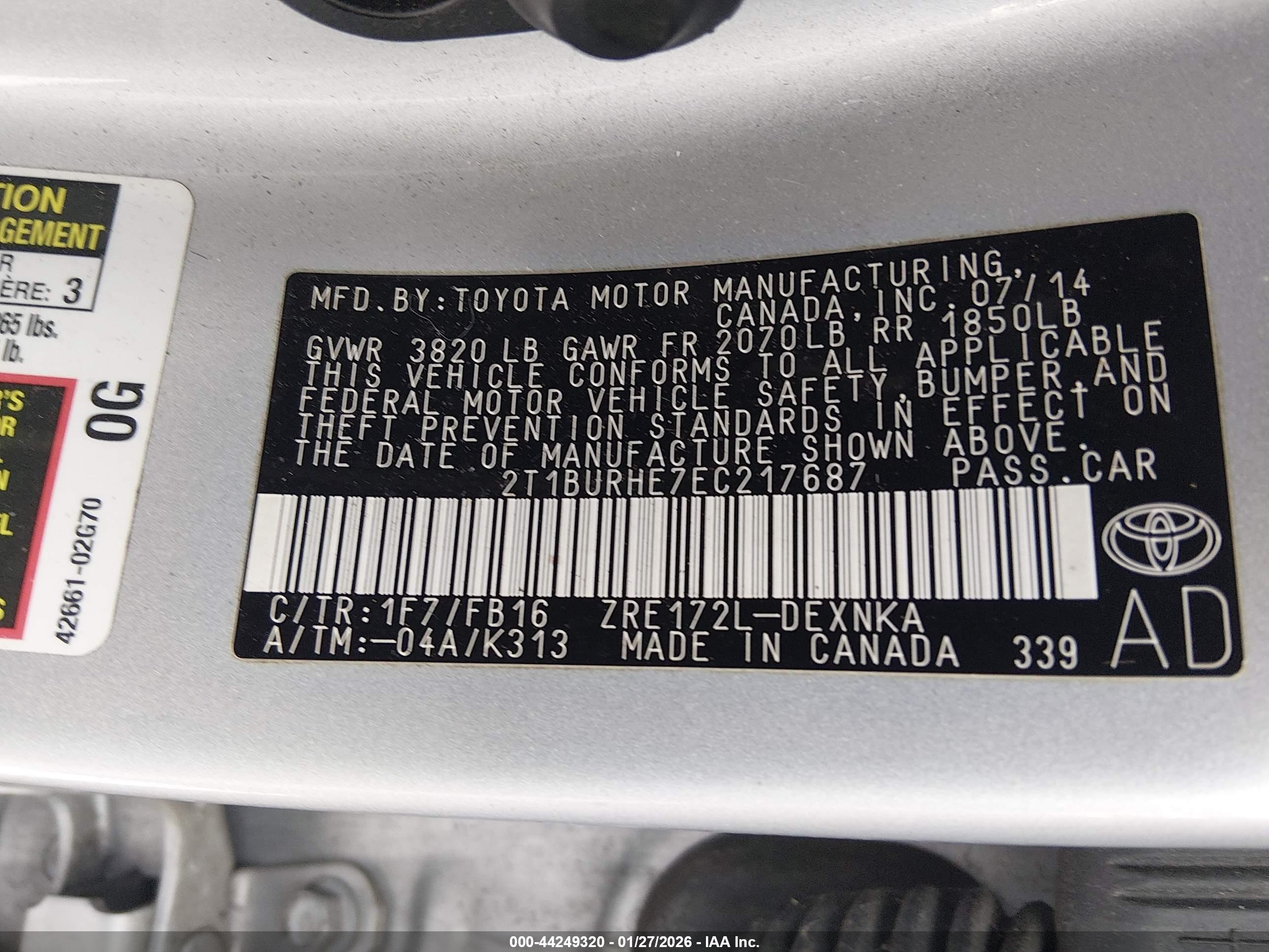 TOYOTA COROLLA image 9