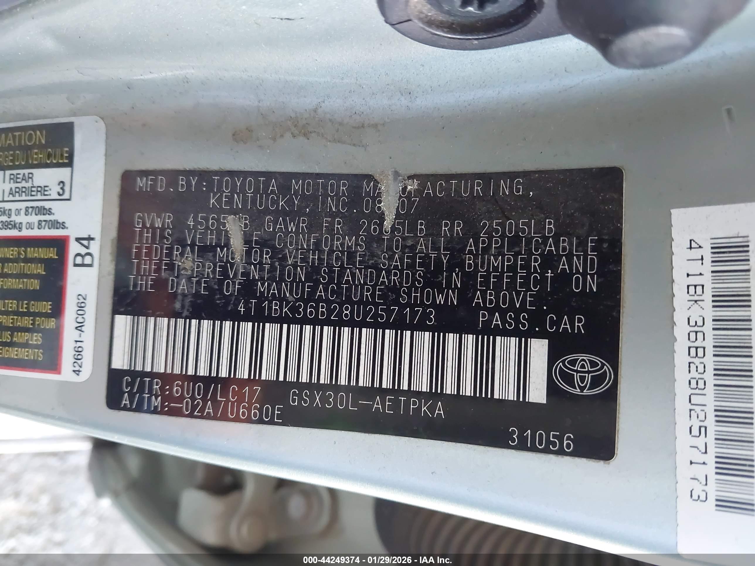 TOYOTA AVALON image 9