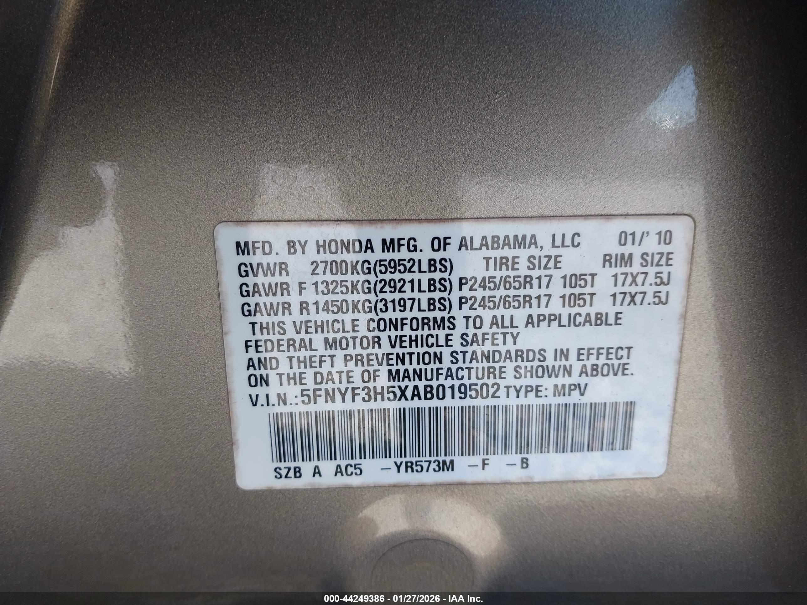 HONDA PILOT image 9
