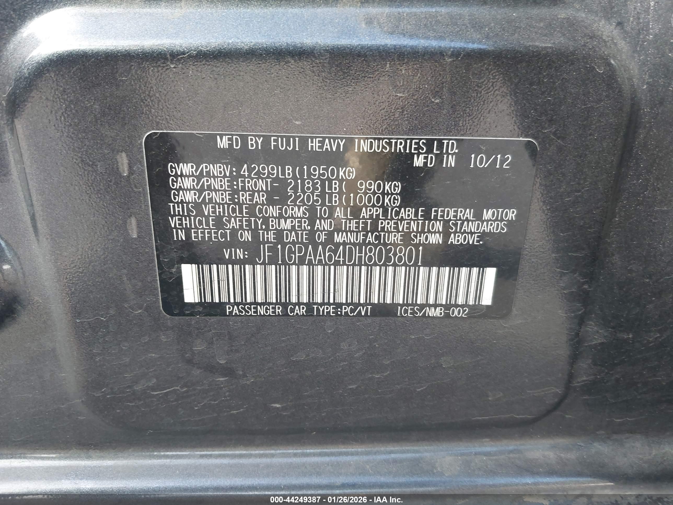 SUBARU IMPREZA image 9