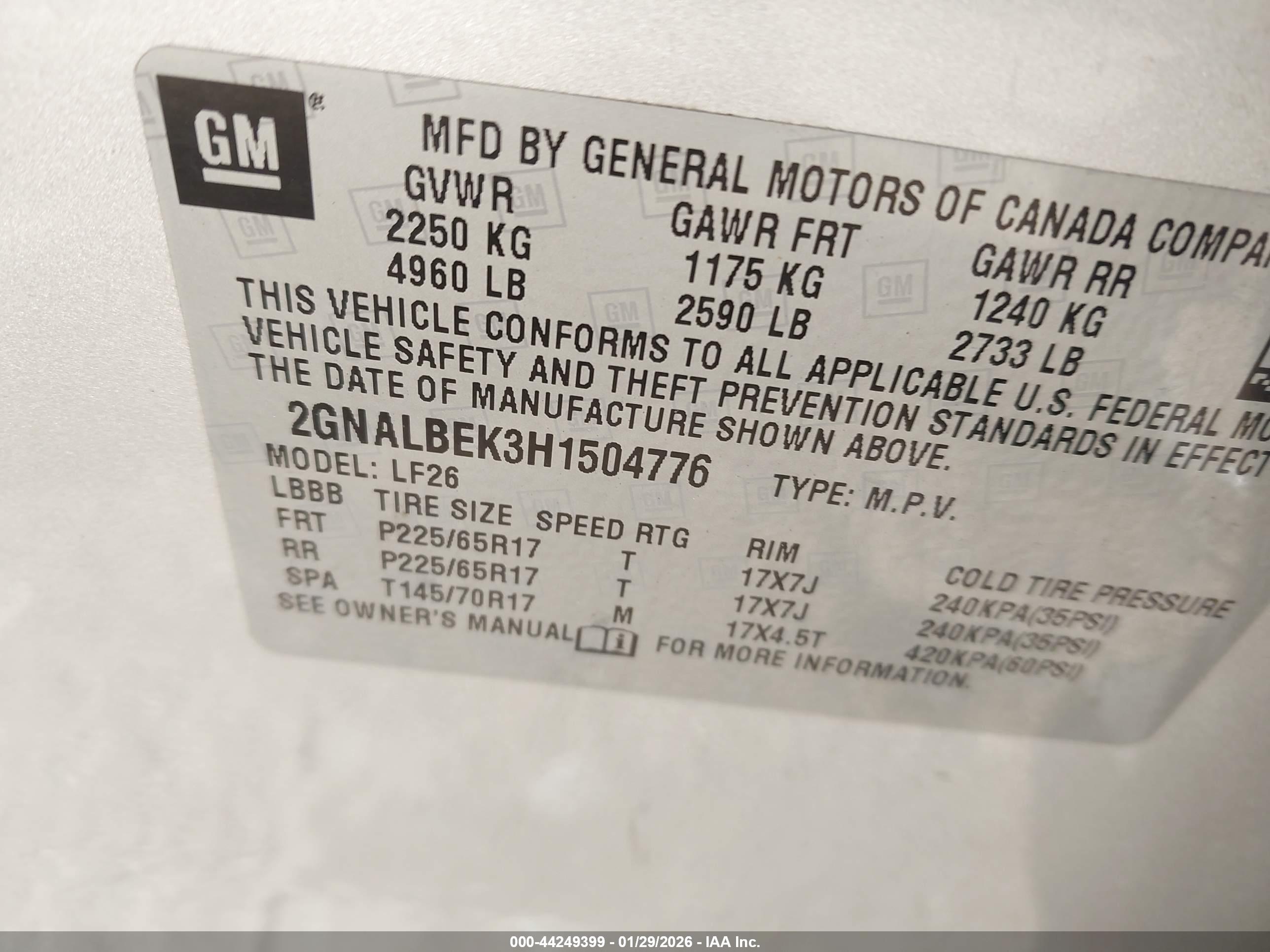 CHEVROLET EQUINOX image 9