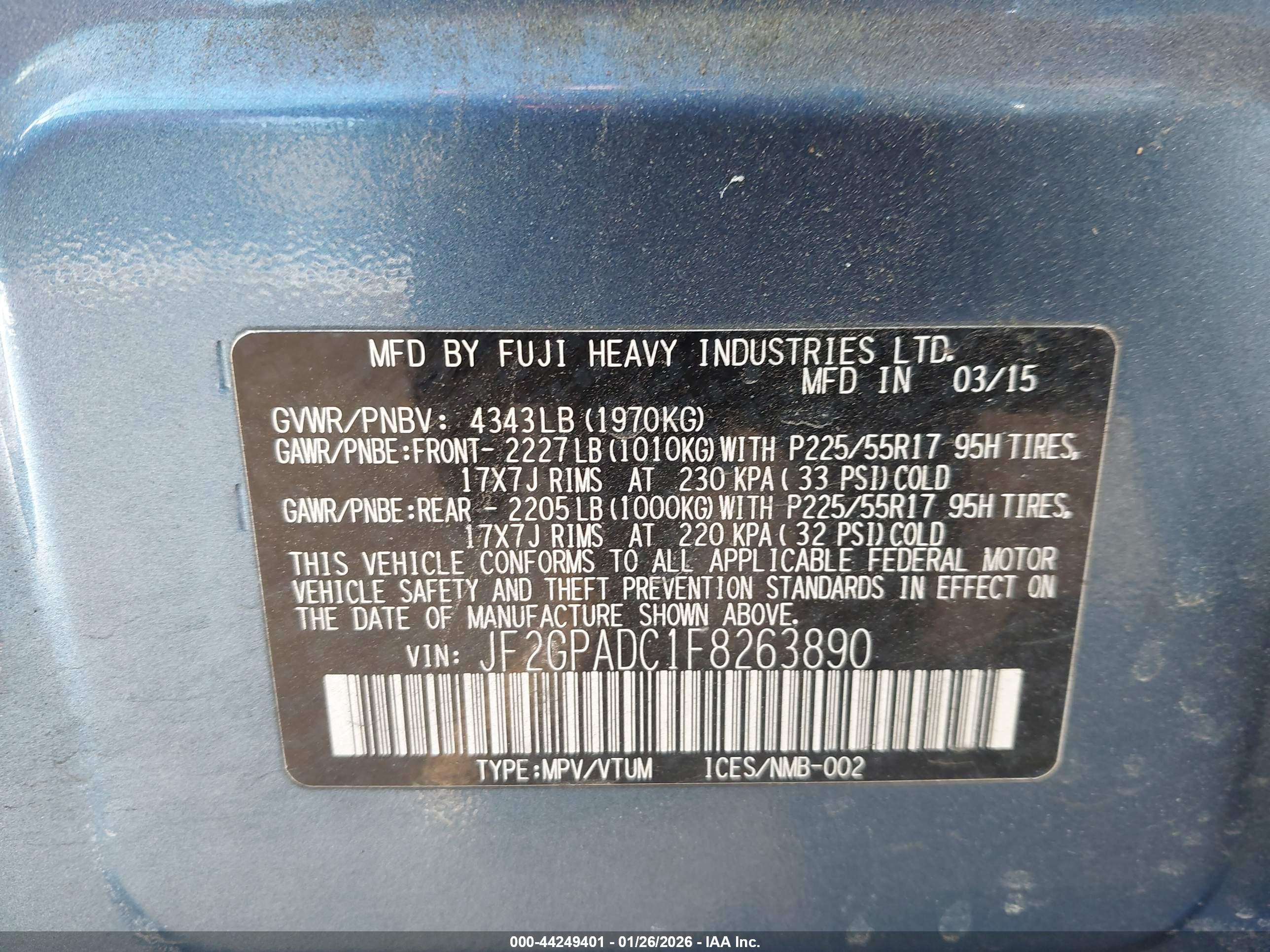 SUBARU XV image 9