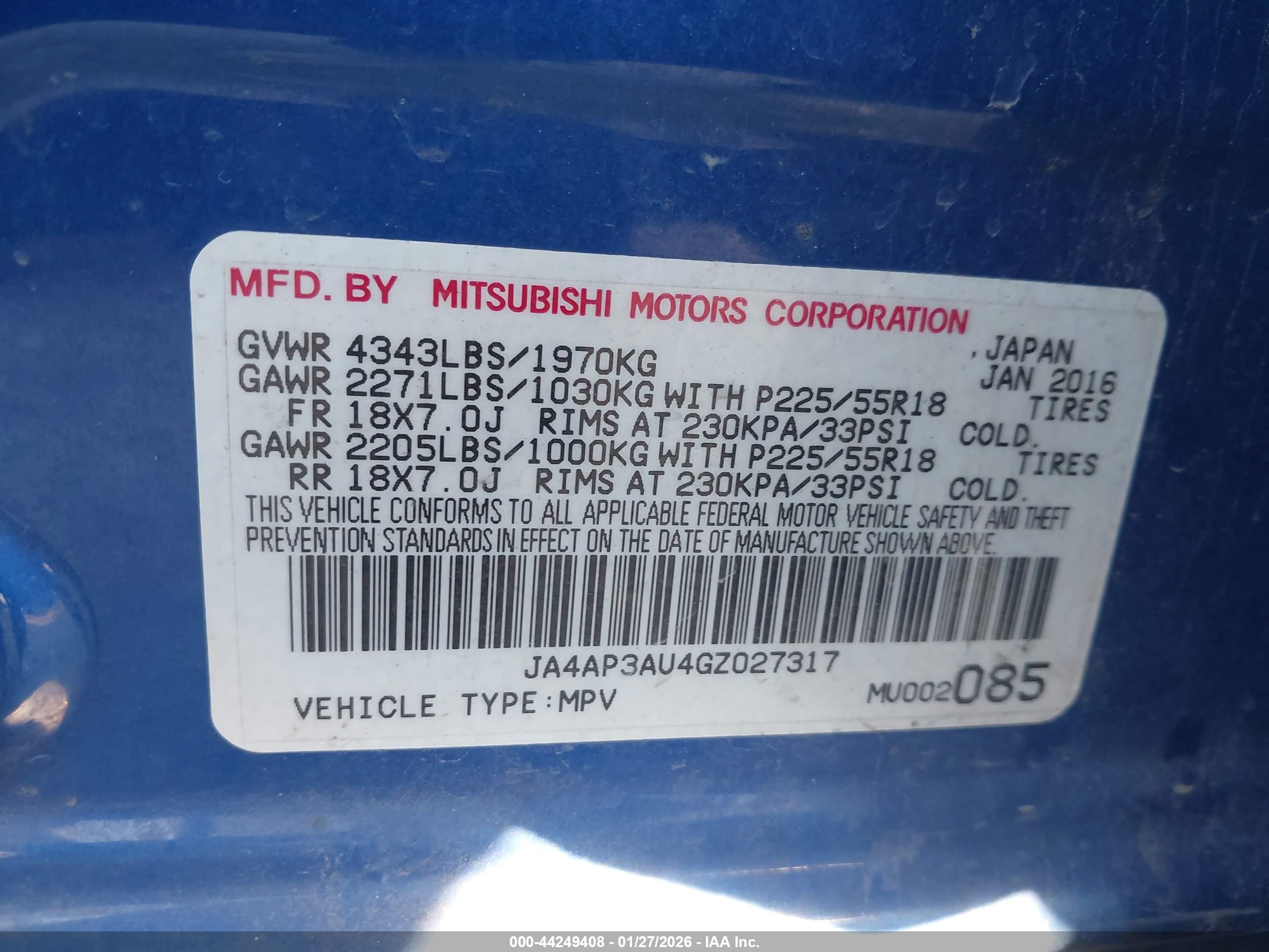 MITSUBISHI OUTLANDER image 9