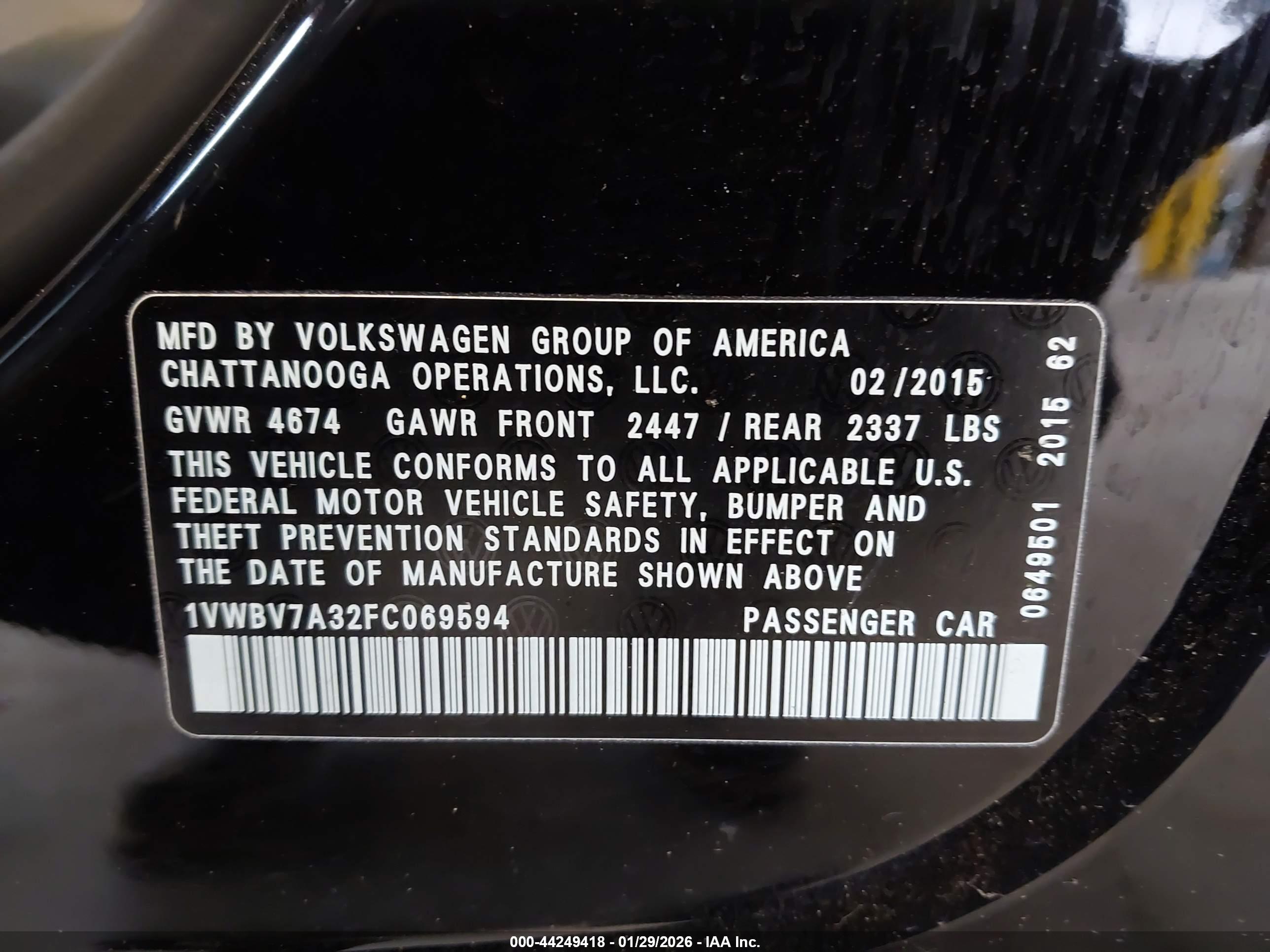VOLKSWAGEN PASSAT image 9
