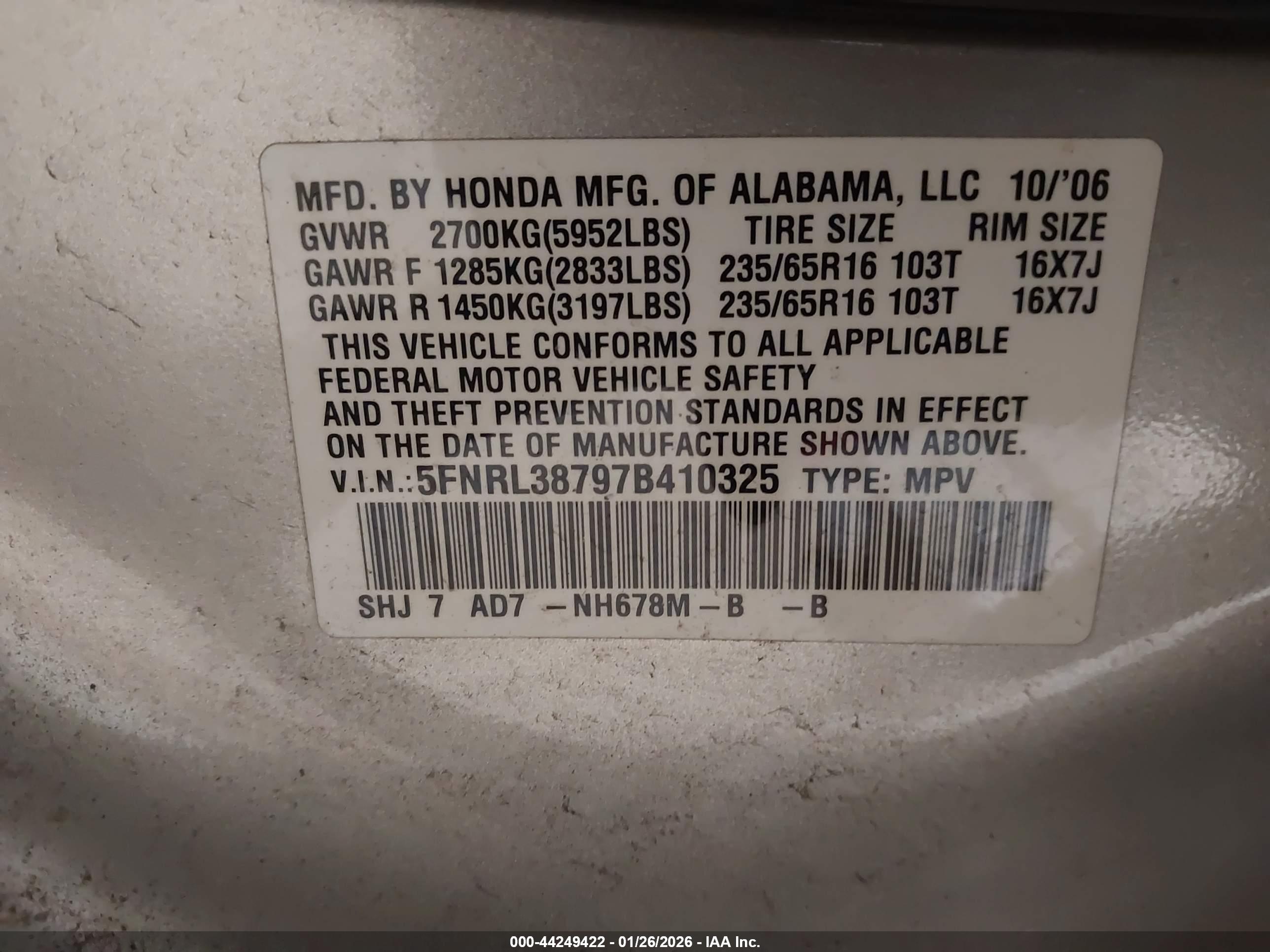 HONDA ODYSSEY image 9