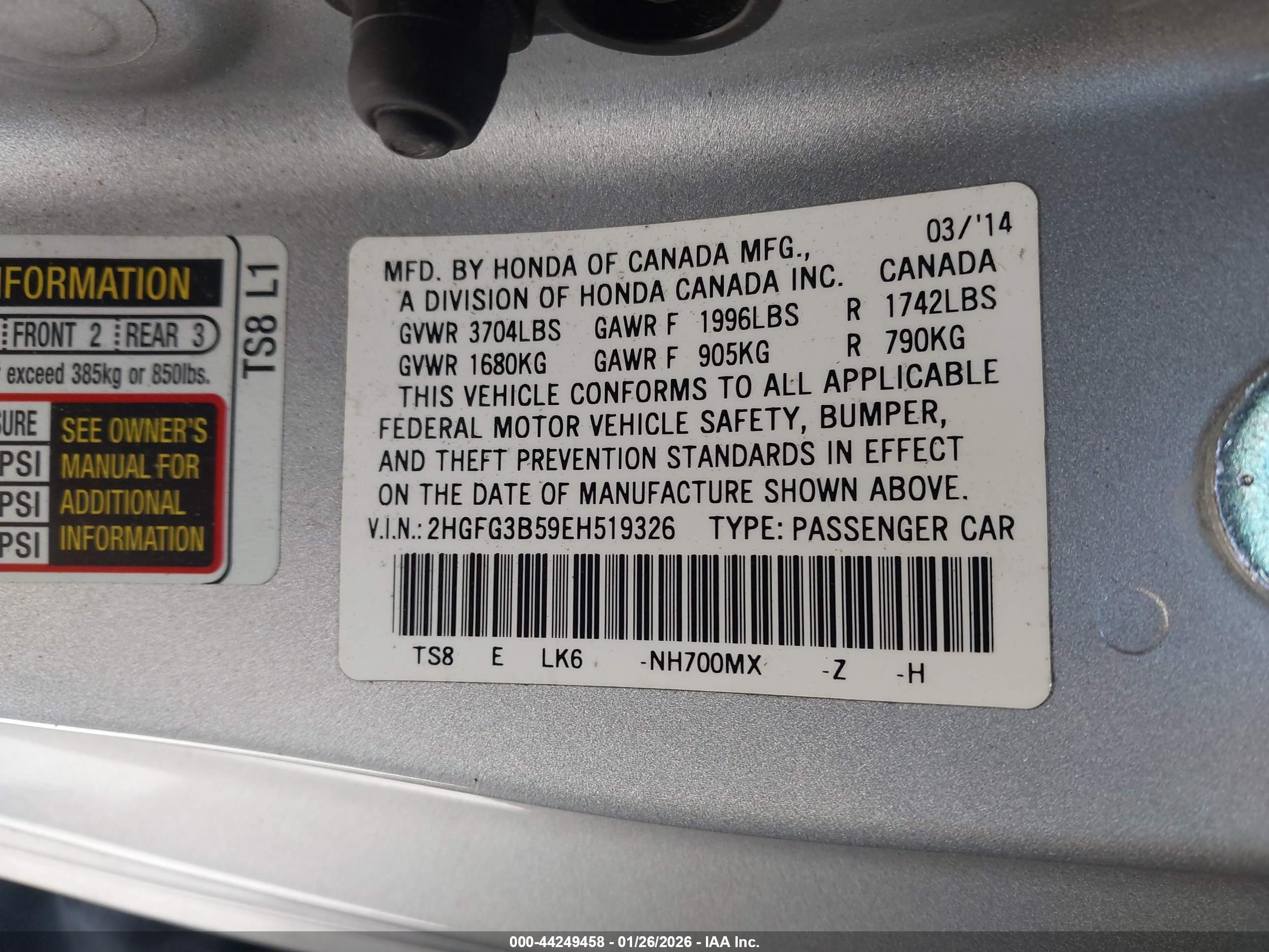 HONDA CIVIC image 9