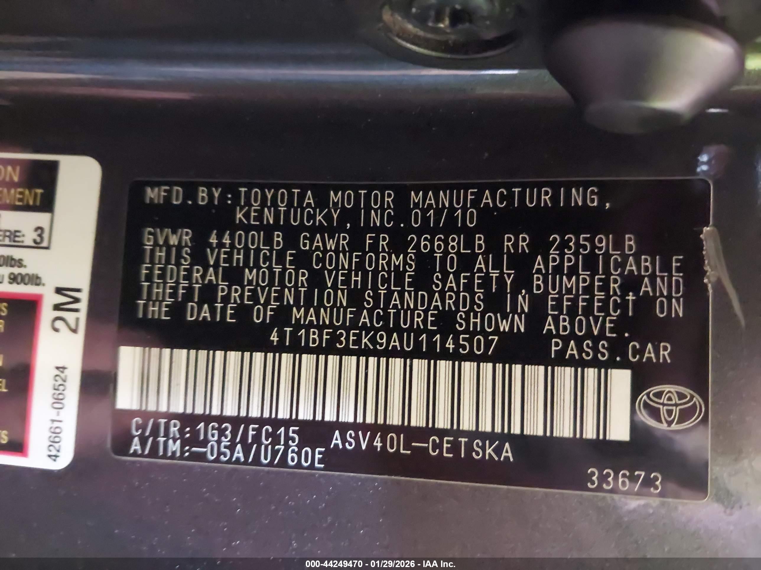 TOYOTA CAMRY image 9