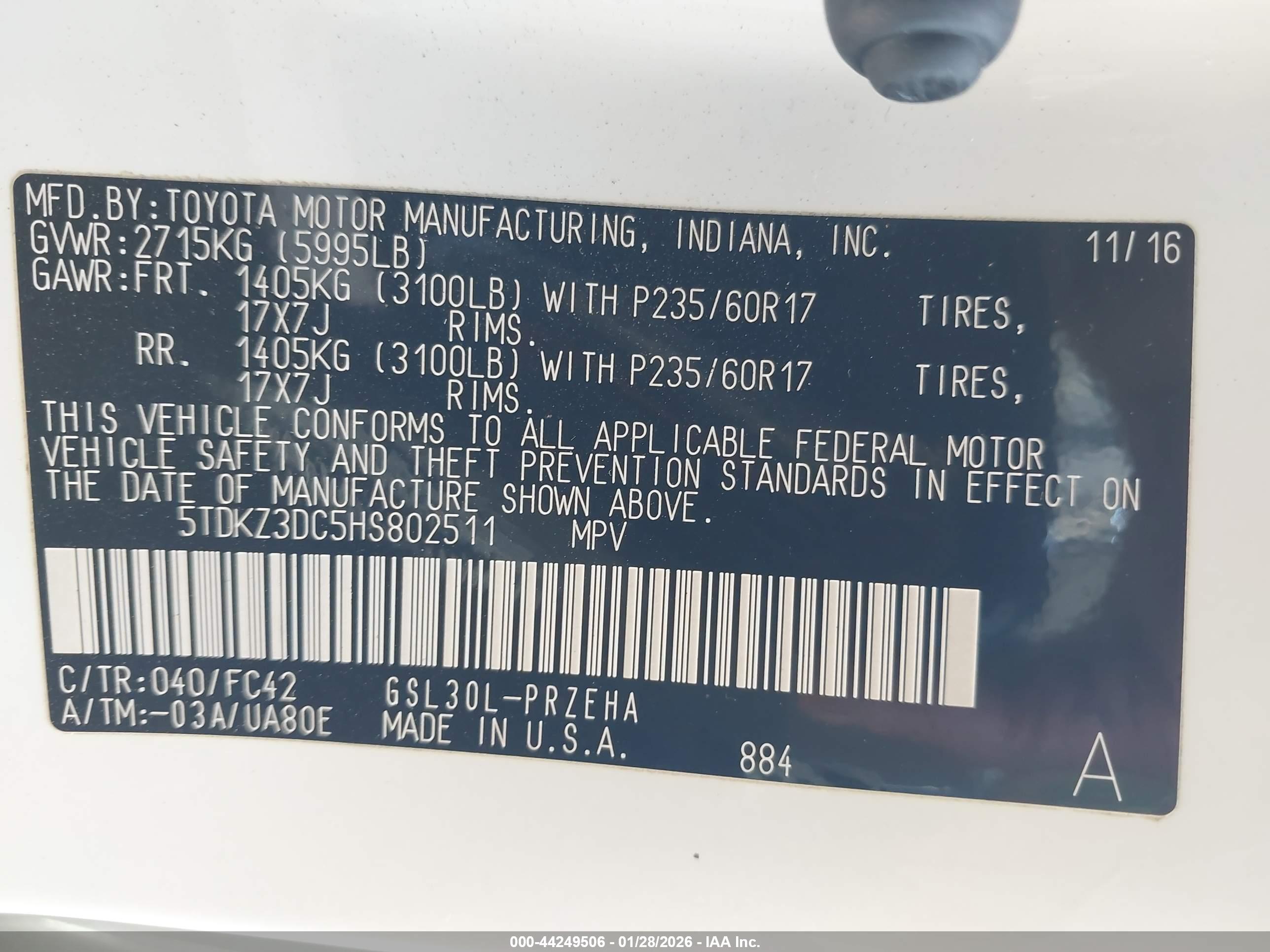 TOYOTA SIENNA image 9