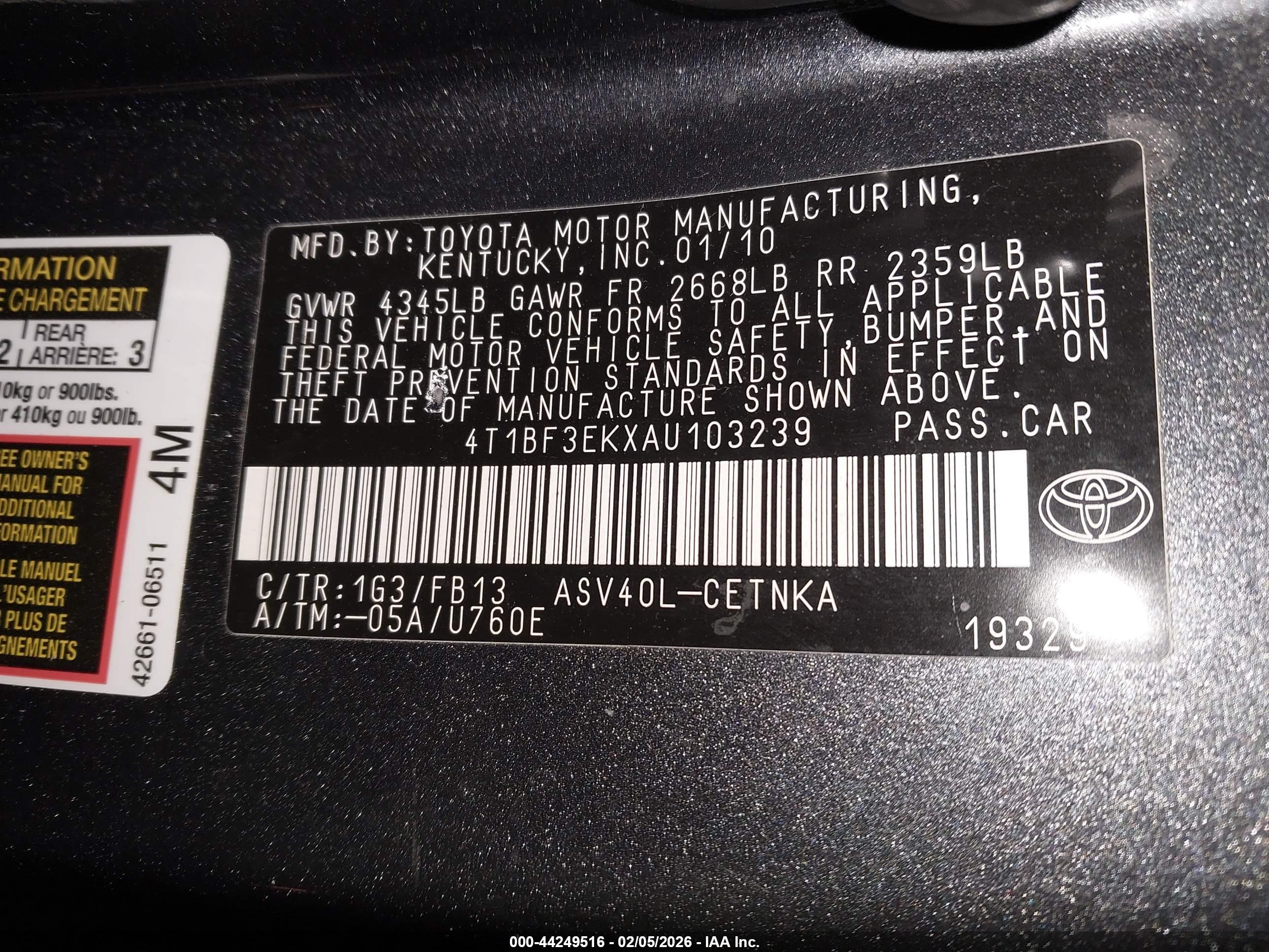 TOYOTA CAMRY image 9