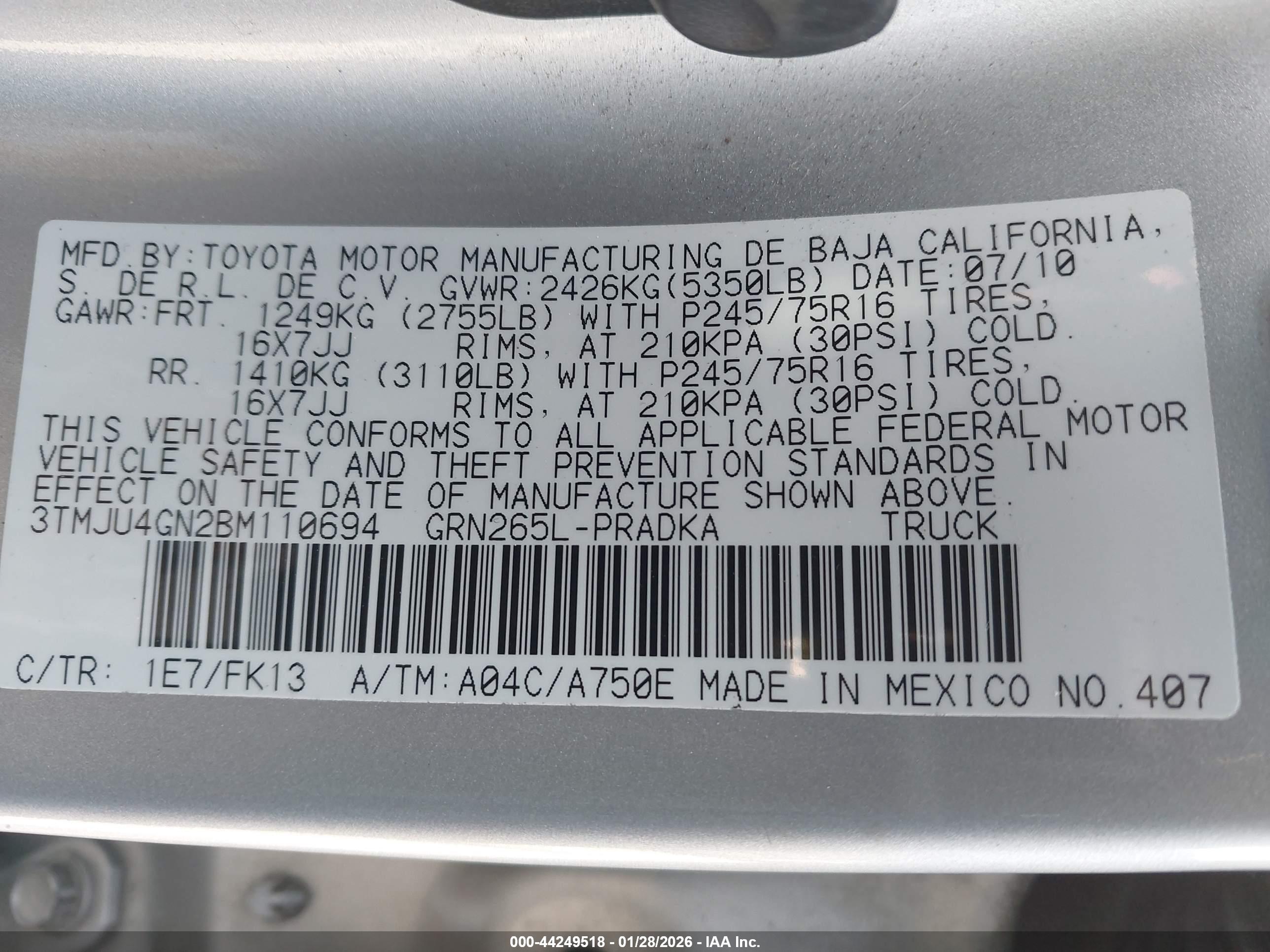 TOYOTA TACOMA image 9
