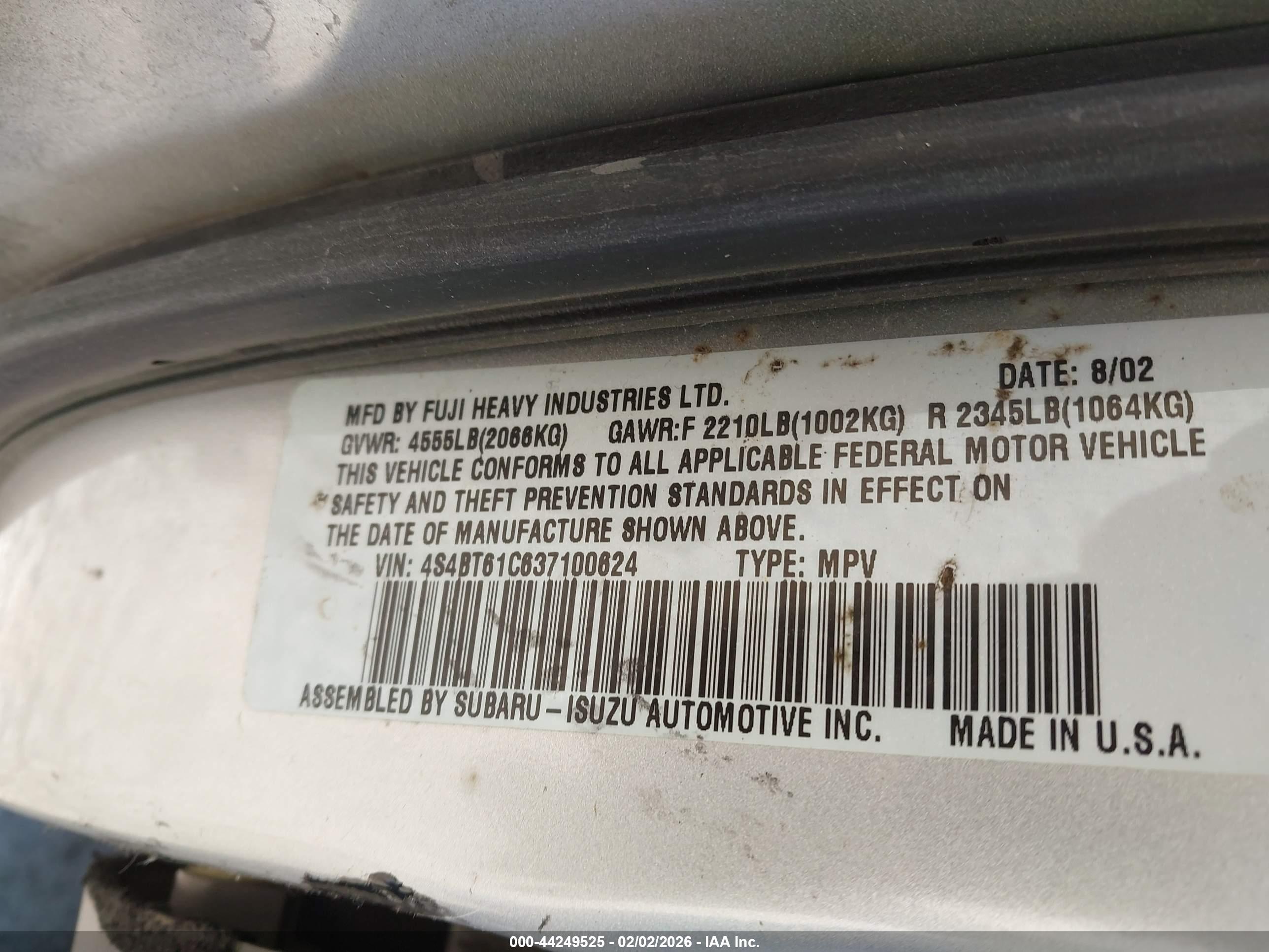 SUBARU BAJA image 9