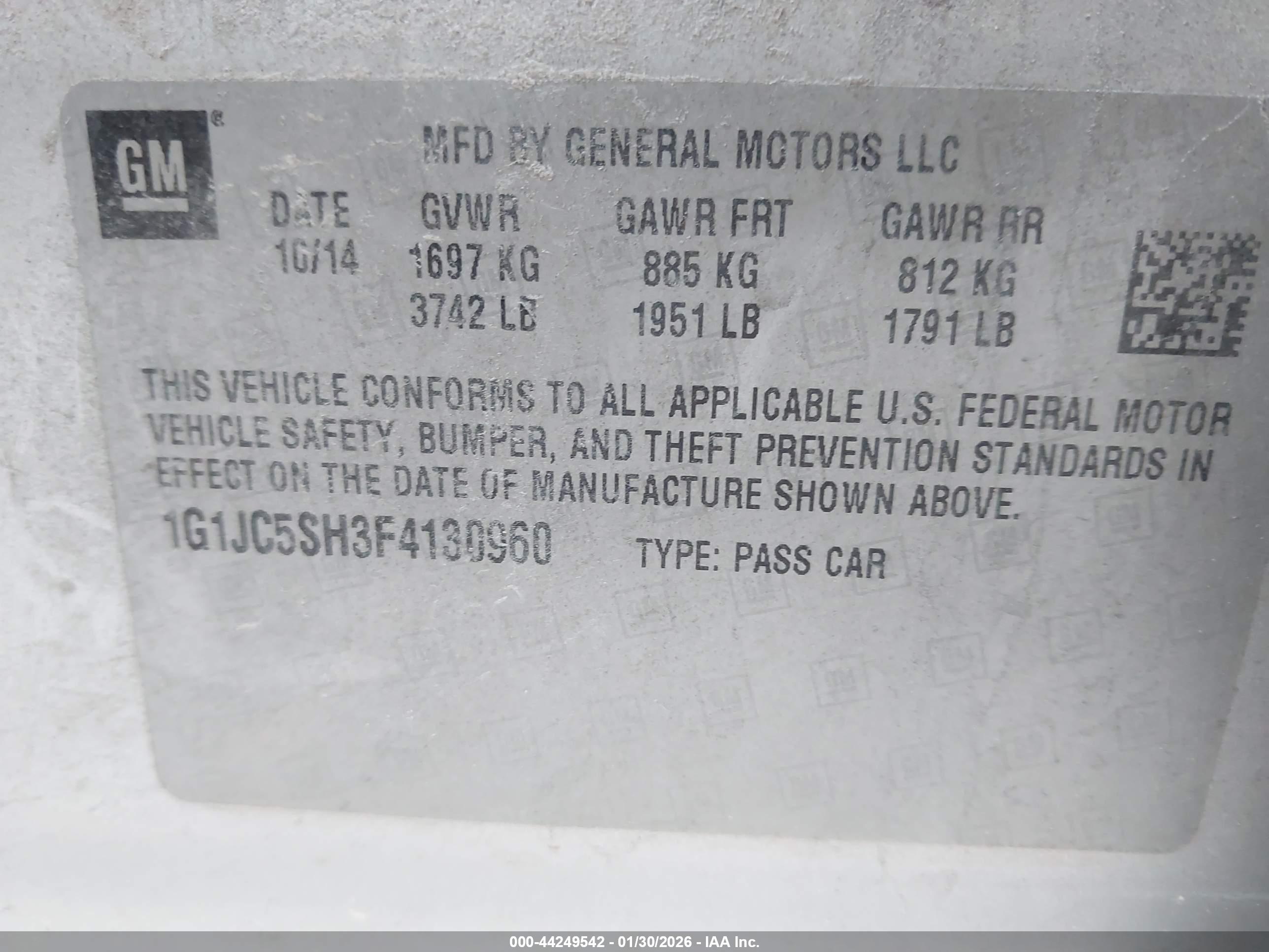 CHEVROLET SONIC image 9