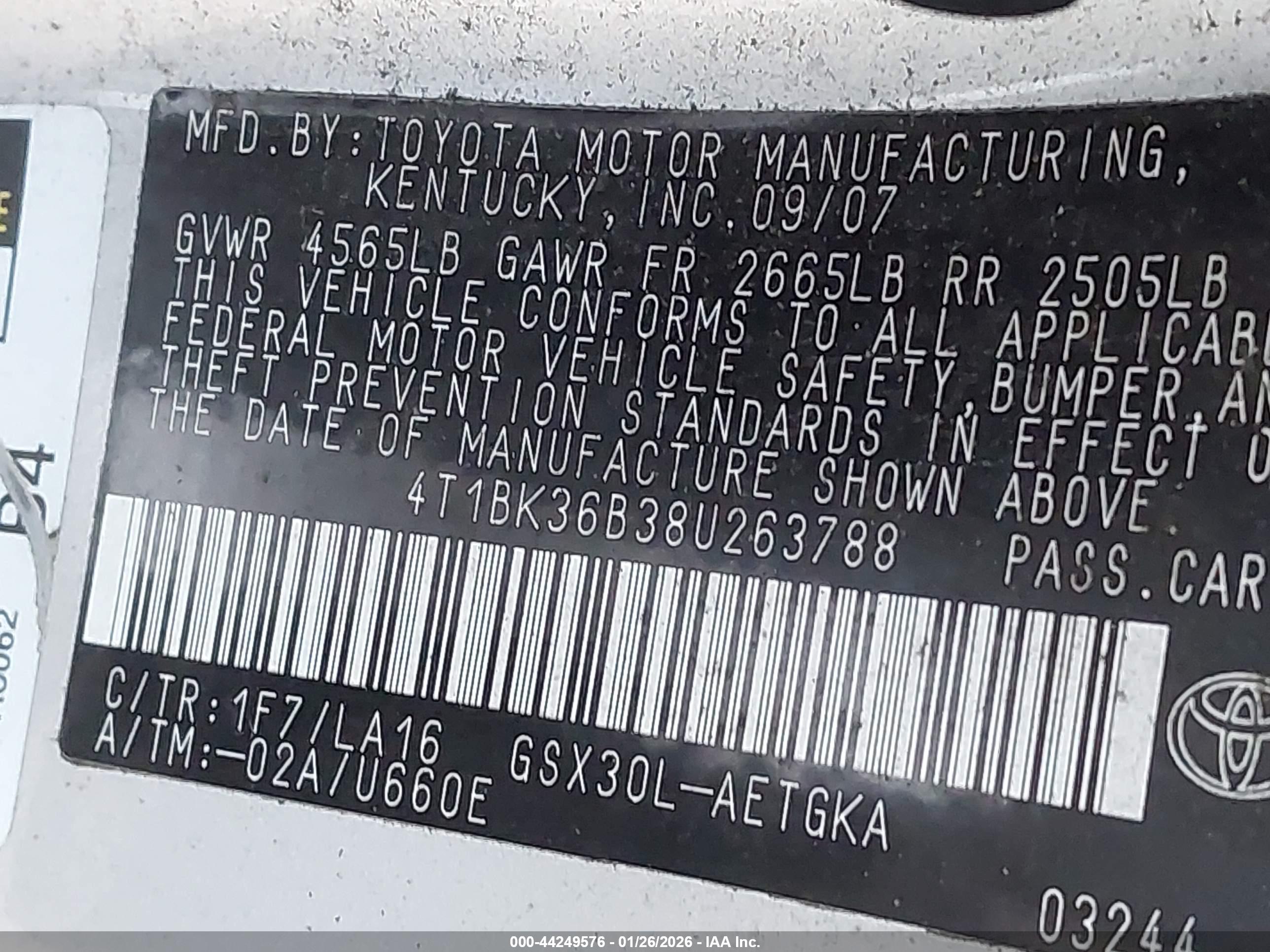 TOYOTA AVALON image 9