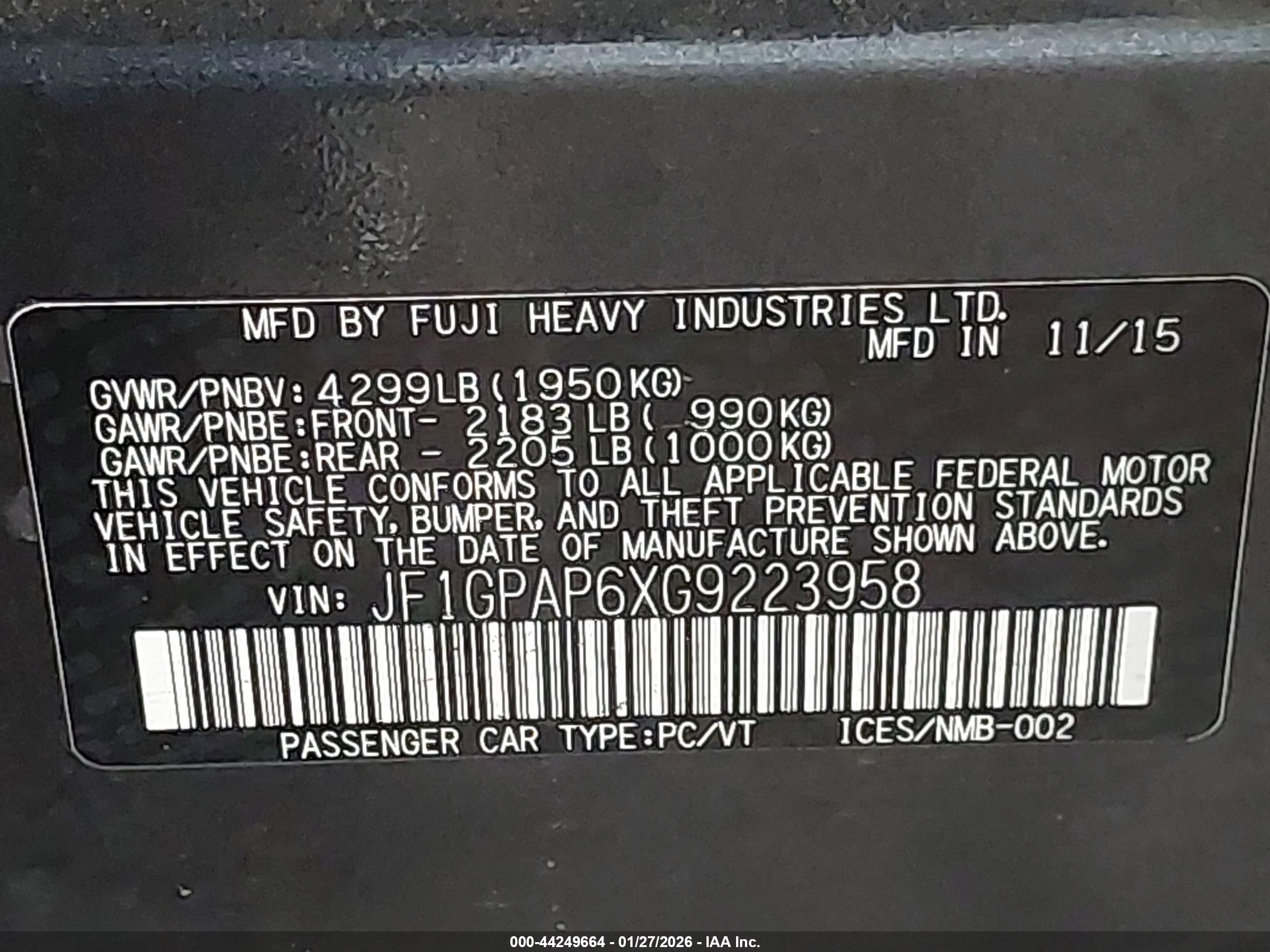 SUBARU IMPREZA image 9