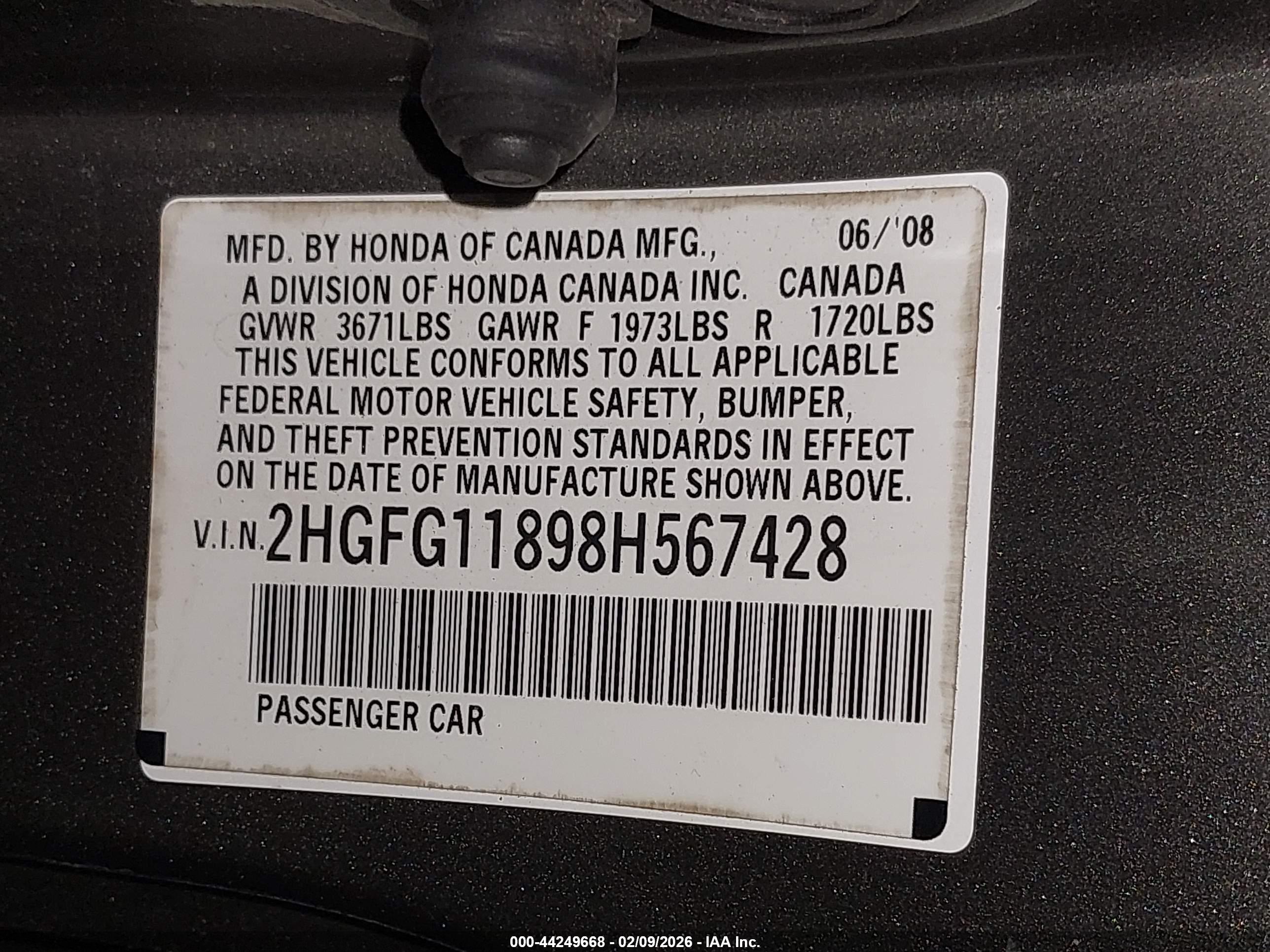 HONDA CIVIC image 9