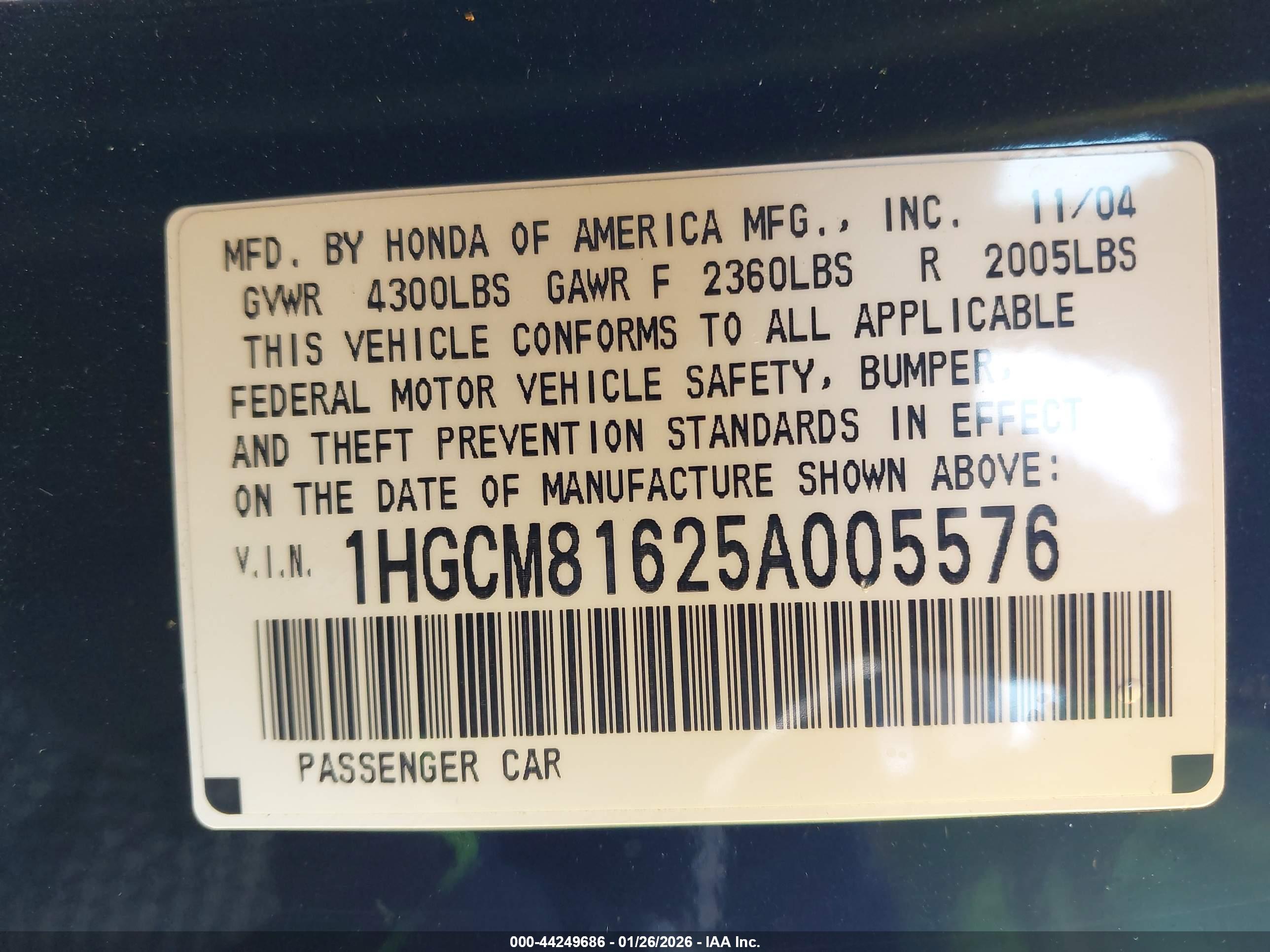 HONDA ACCORD image 9