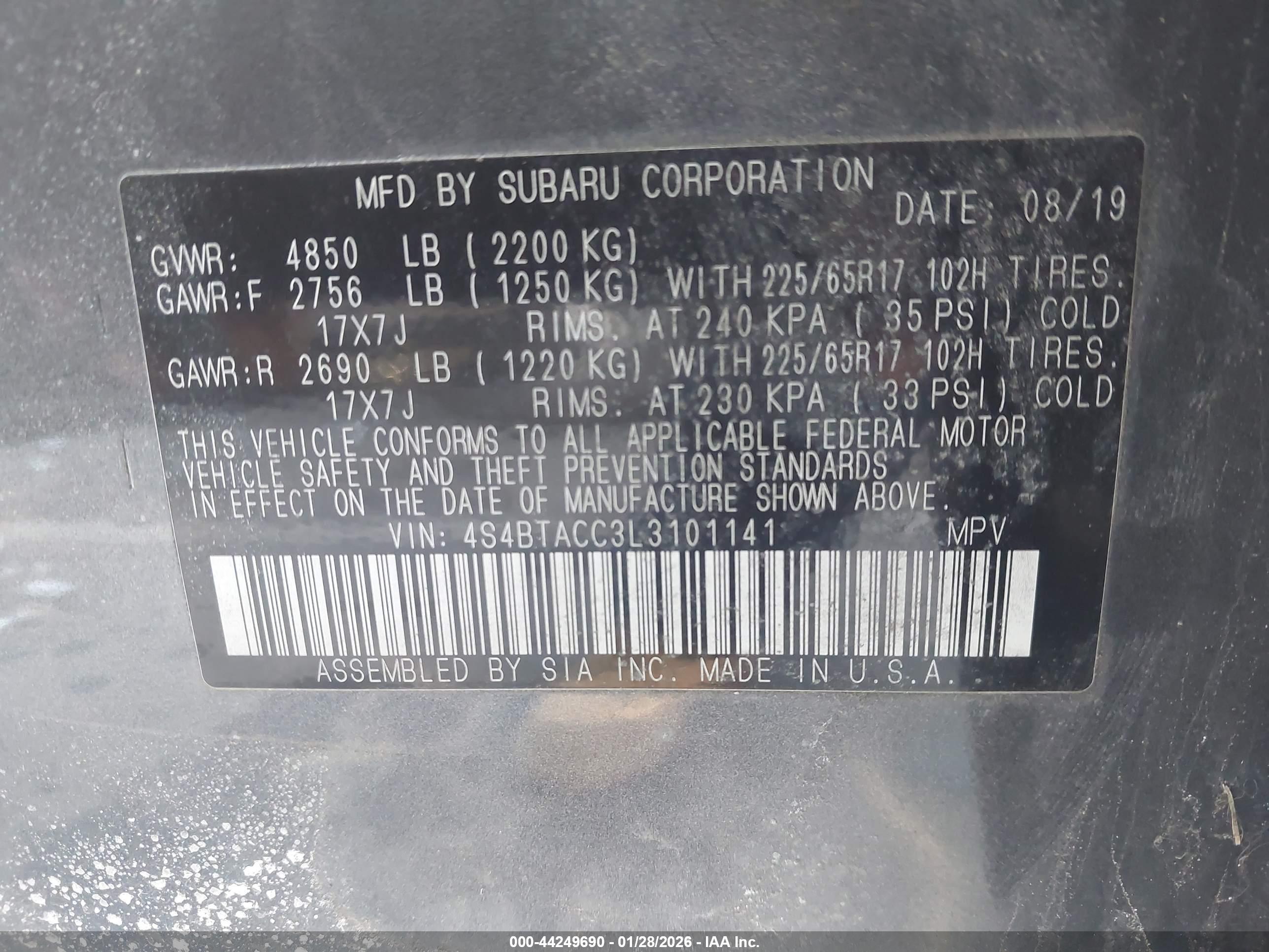 SUBARU OUTBACK image 9