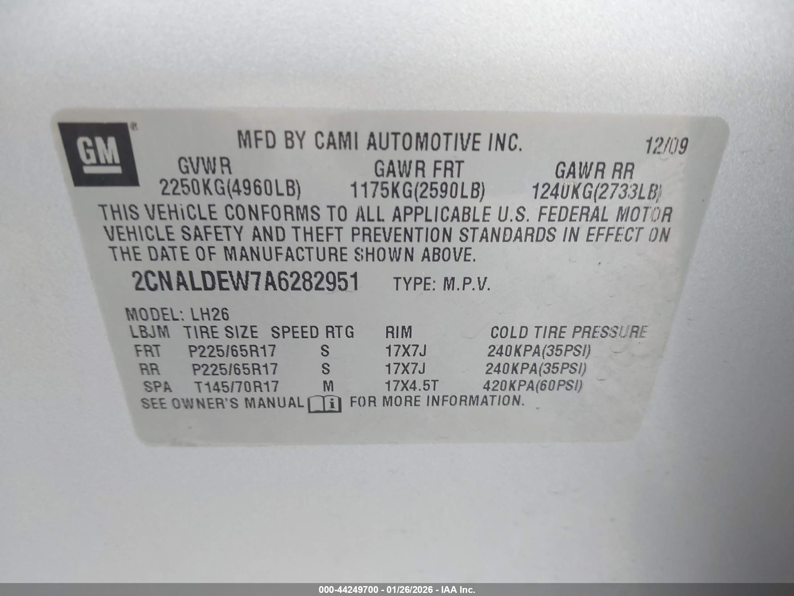 CHEVROLET EQUINOX image 9