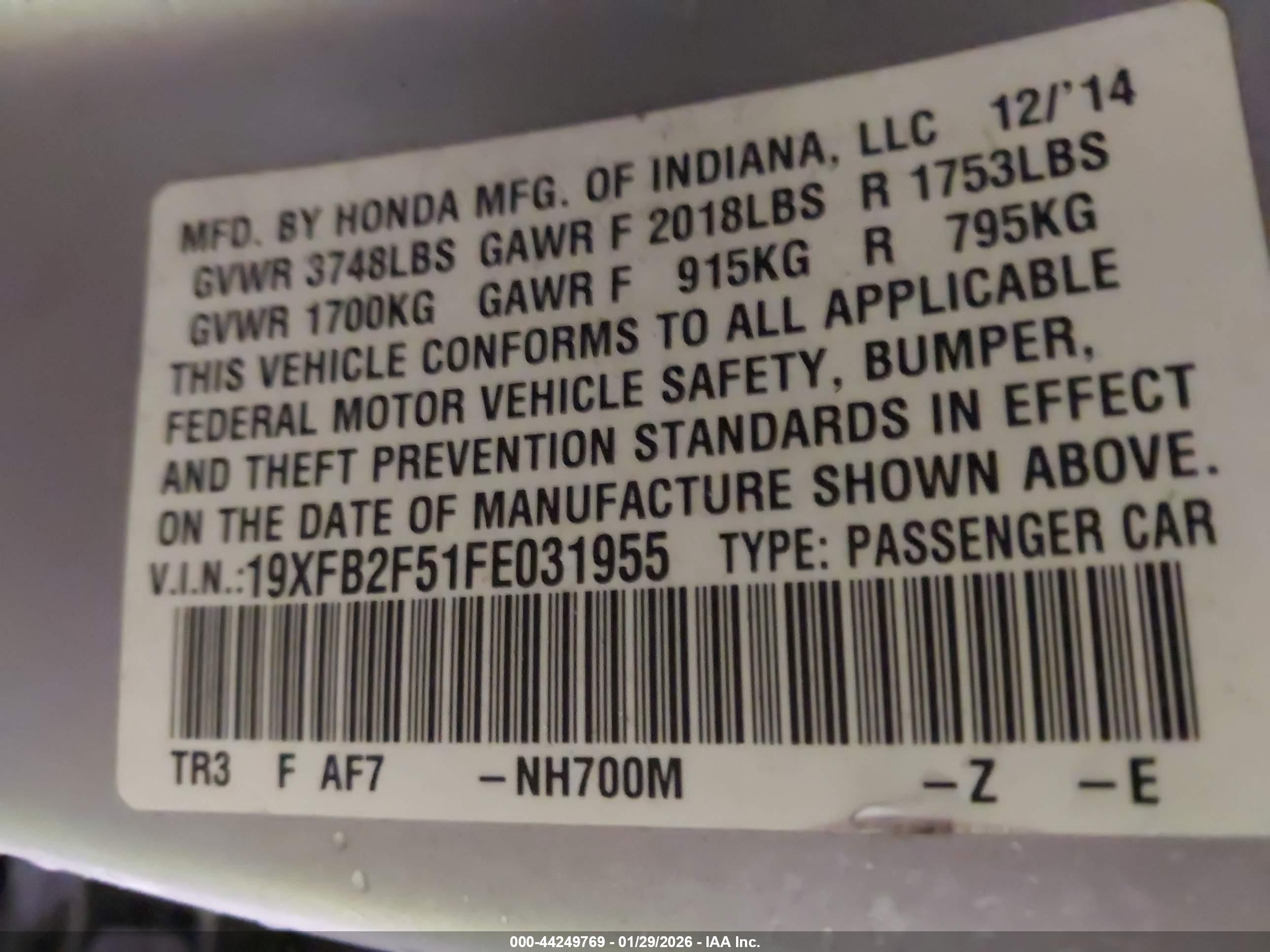 HONDA CIVIC image 9