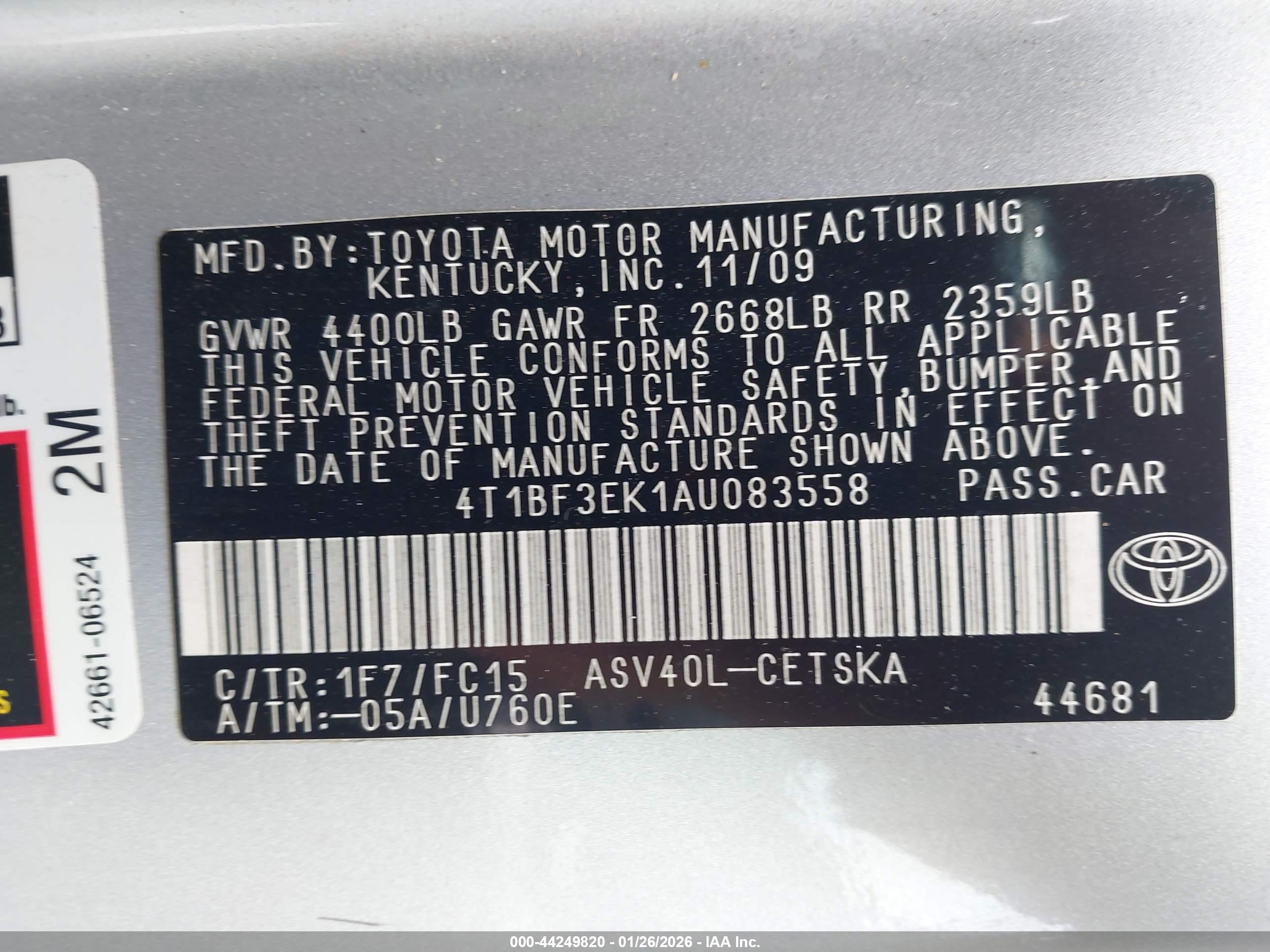 TOYOTA CAMRY image 9