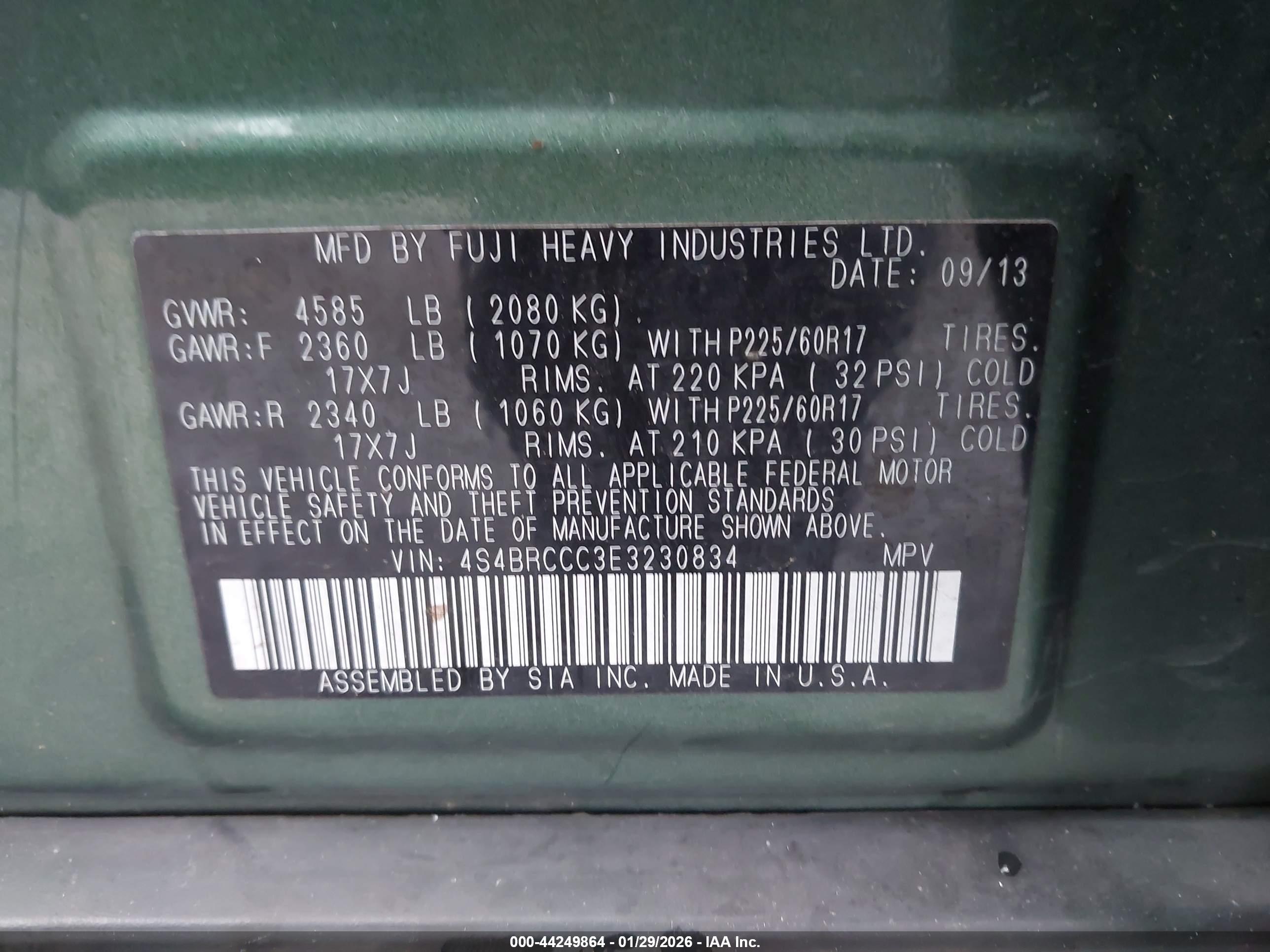 SUBARU OUTBACK image 9