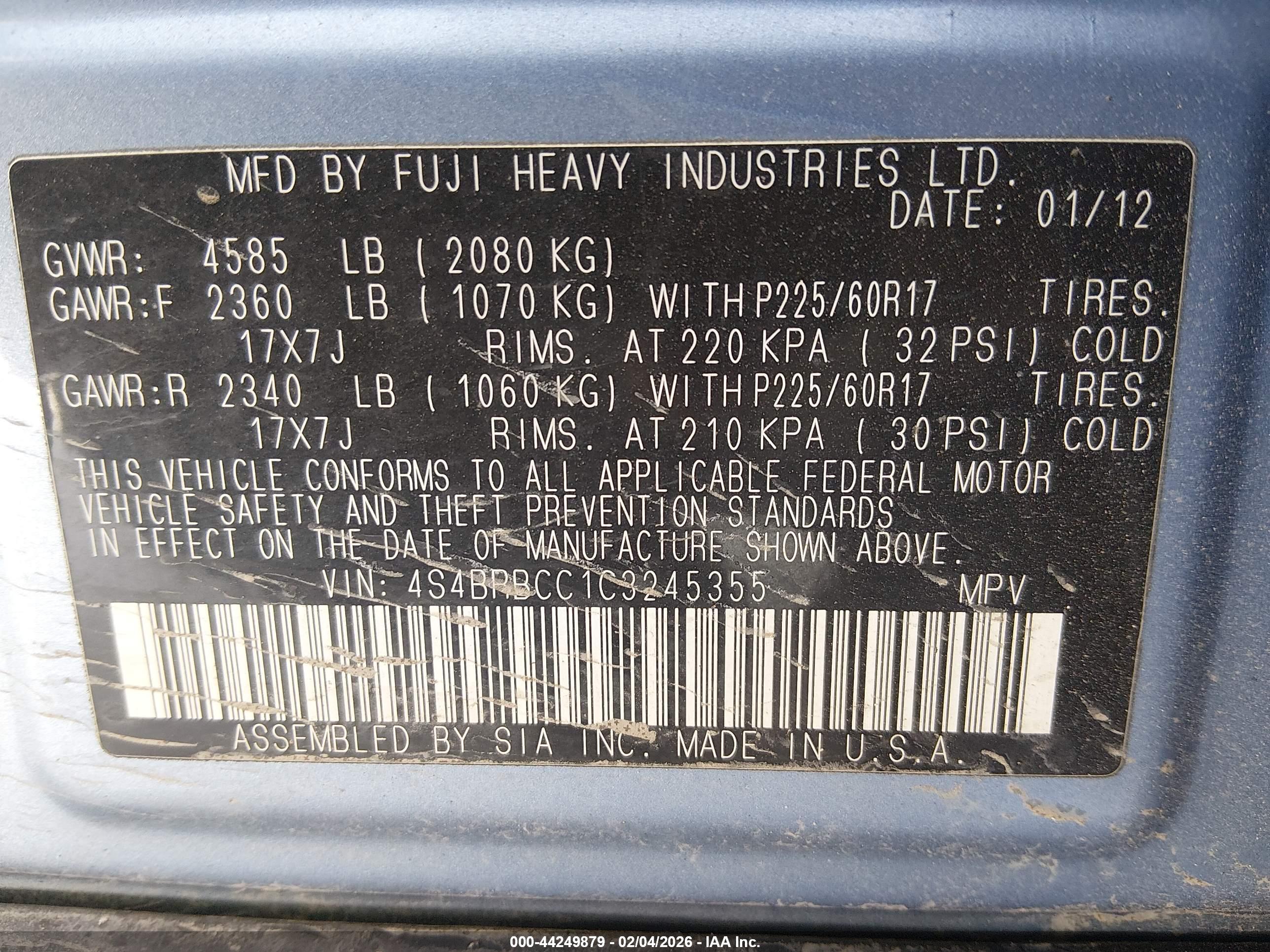 SUBARU OUTBACK image 9