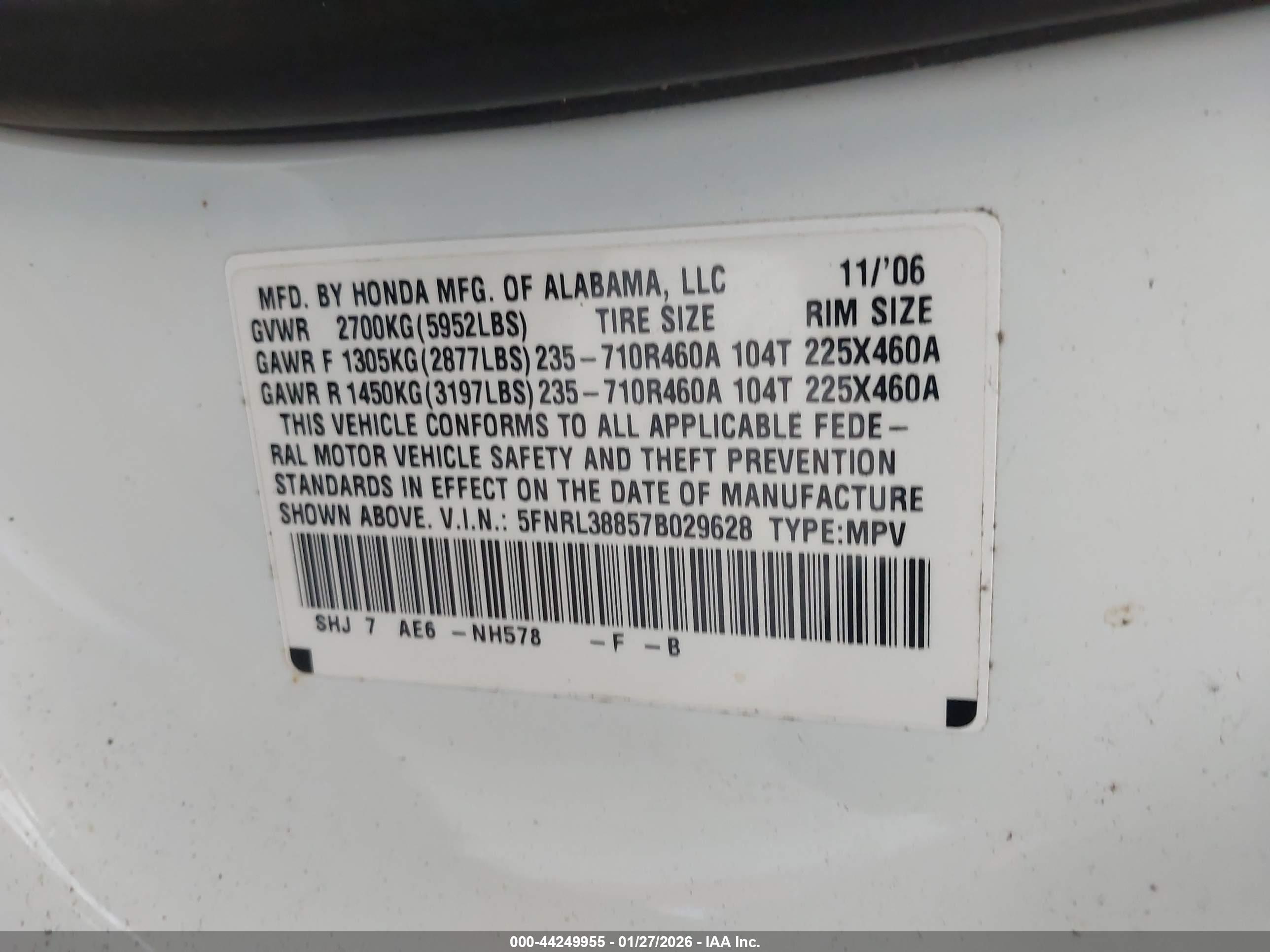 HONDA ODYSSEY image 9