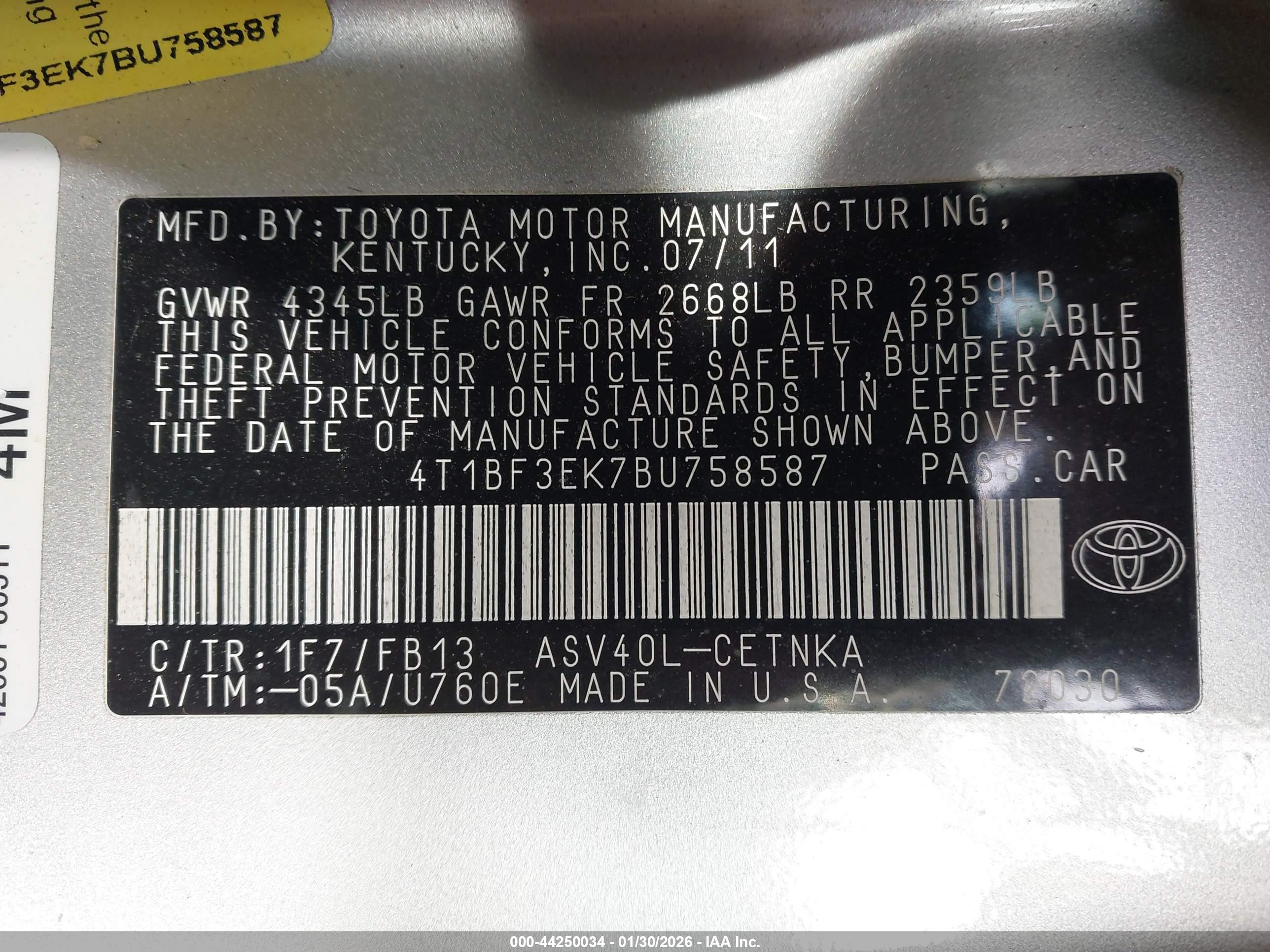 TOYOTA CAMRY image 9